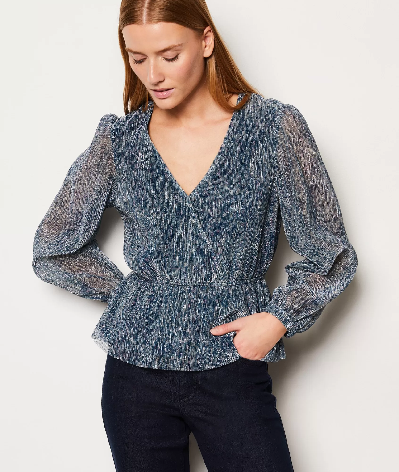 Etam Printed Blouses & Shirts | Flowy Shirts>Blouse manches longues irisée