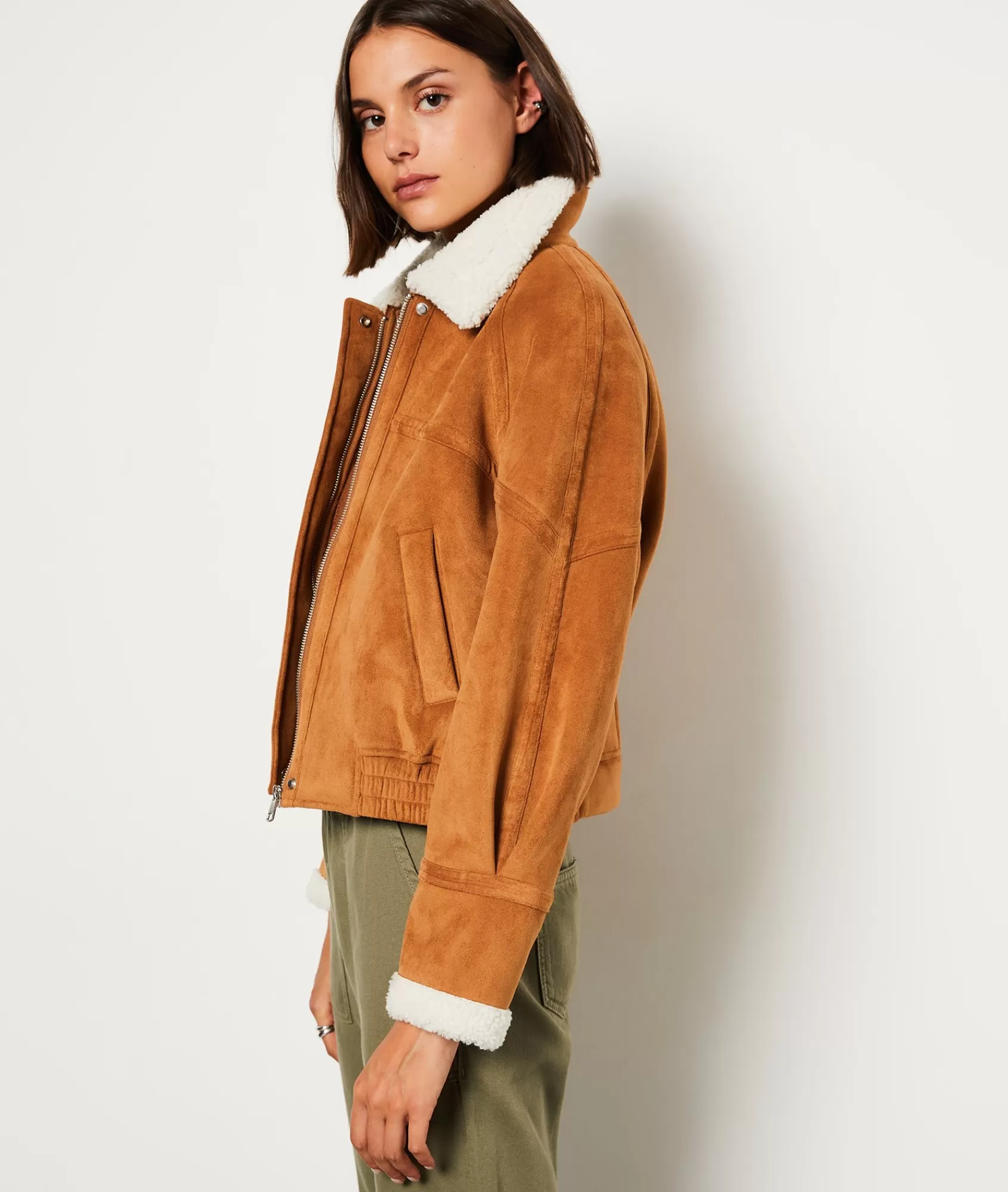 Etam Jackets>Blouson col effet bouclette