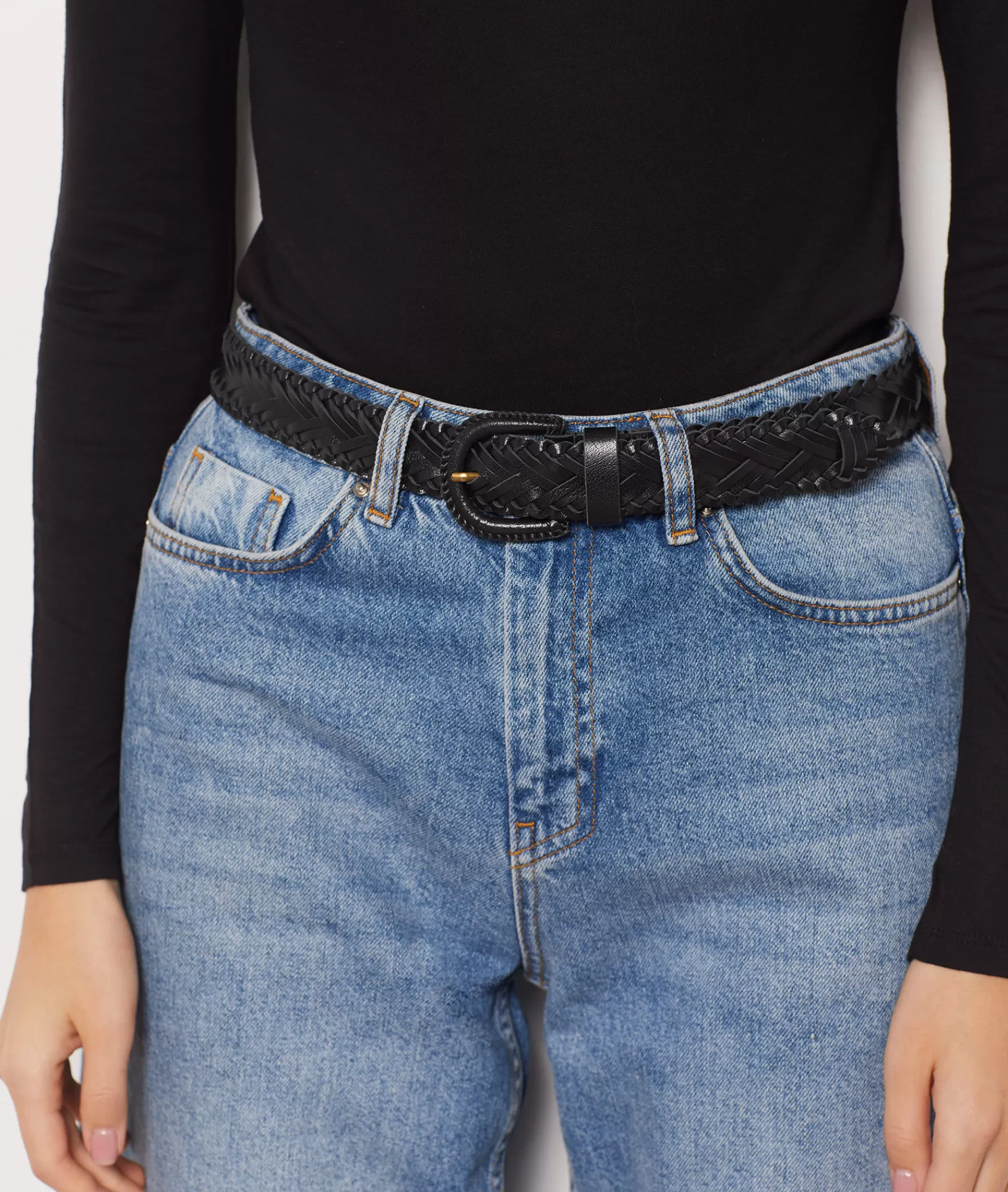 Etam Belts>Braided leather belt