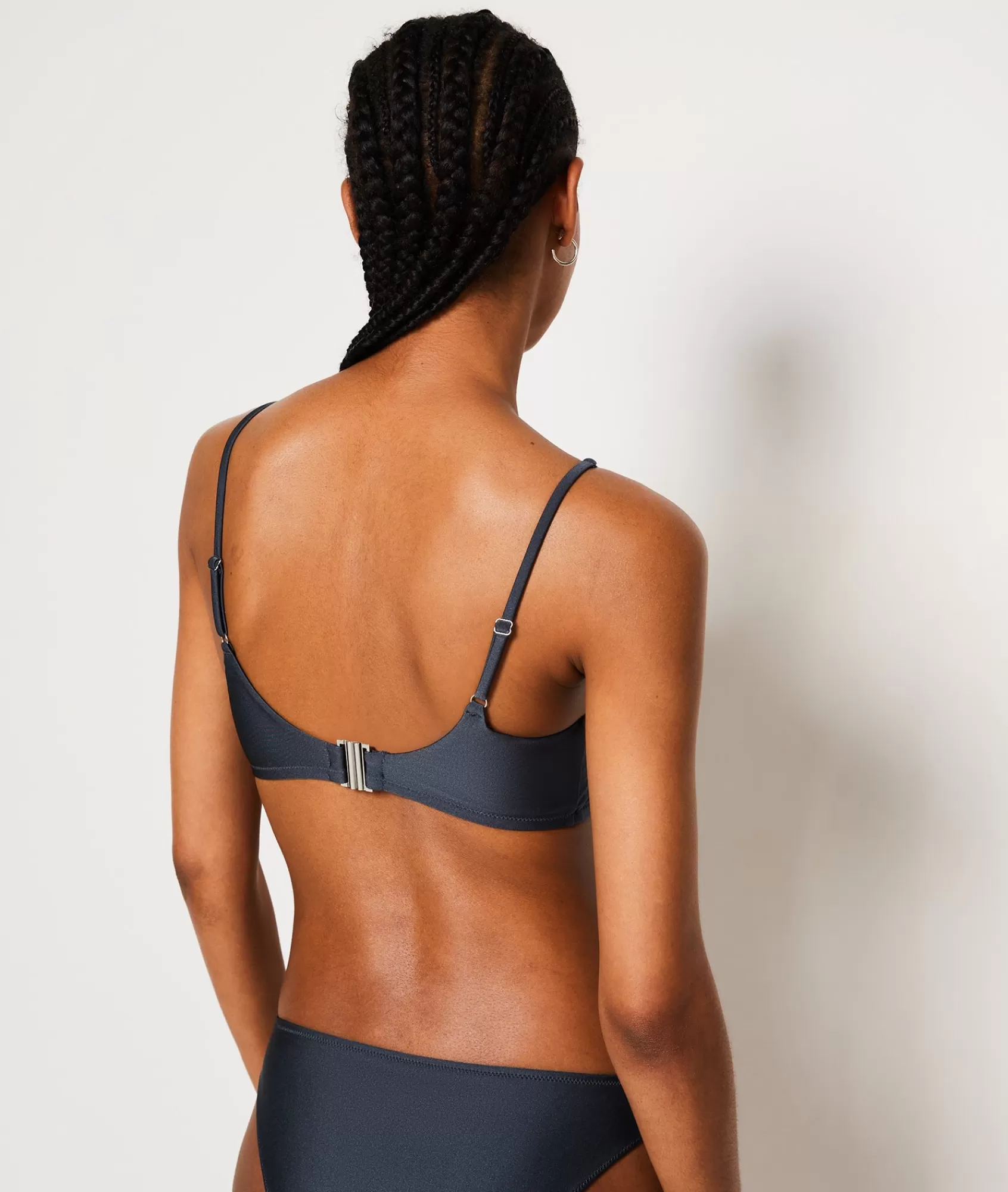Etam Bandeau Tops | Fancy Swimwear>Bralette with Bead Details Satin Bikini Top