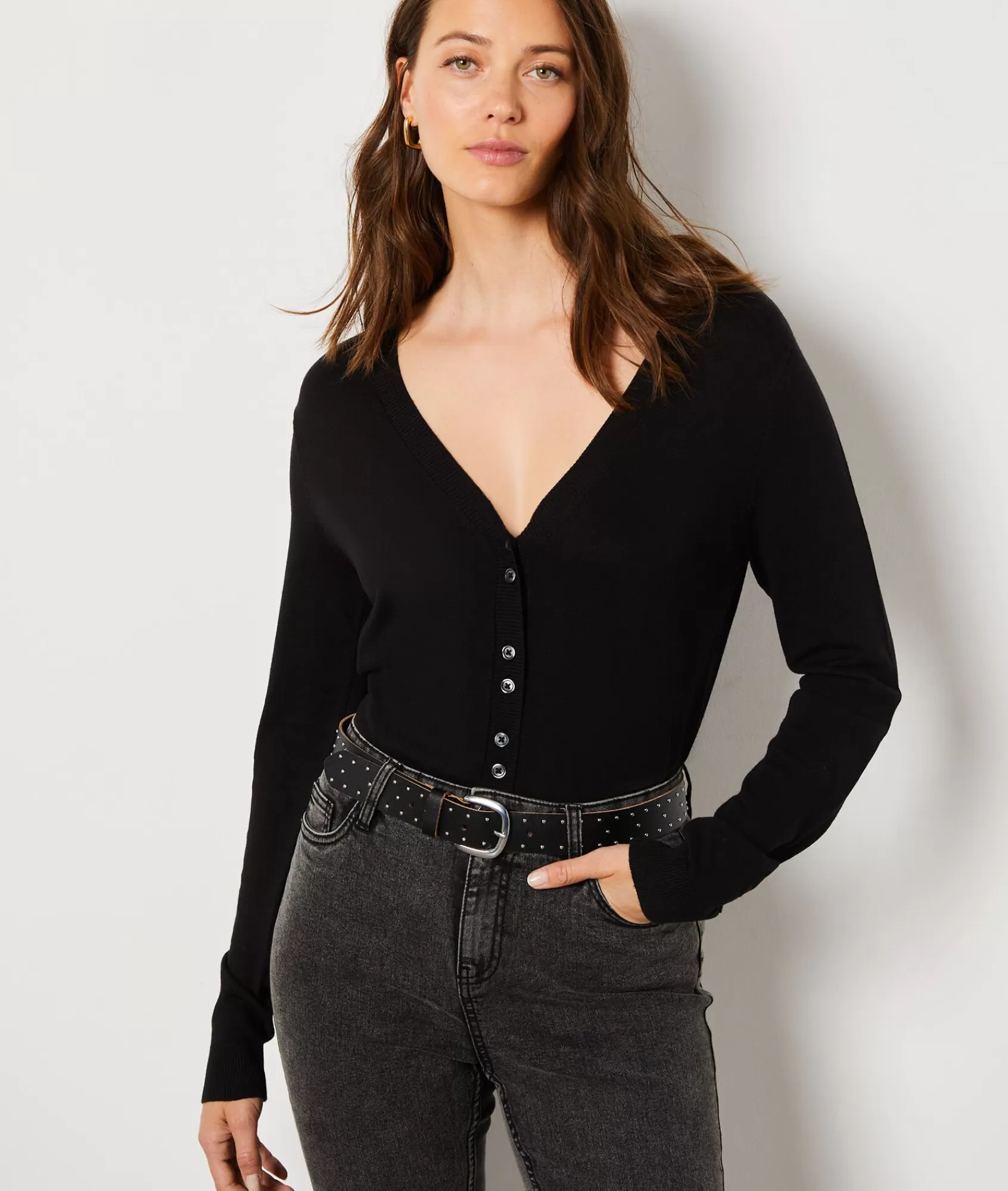 Etam V-necks>Buttoned Cardigan