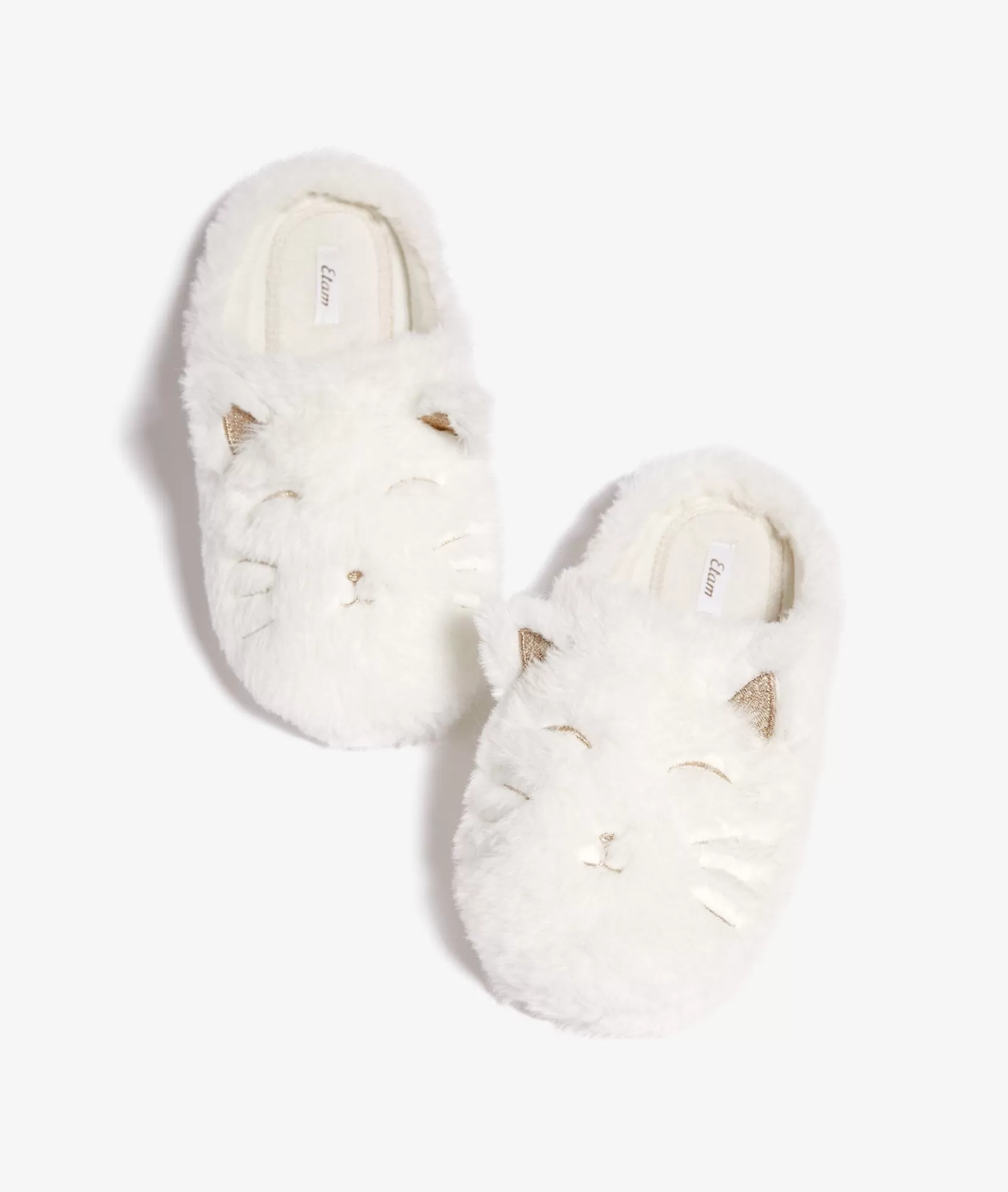 Etam Slippers>Chaussons mules en fourrure chat