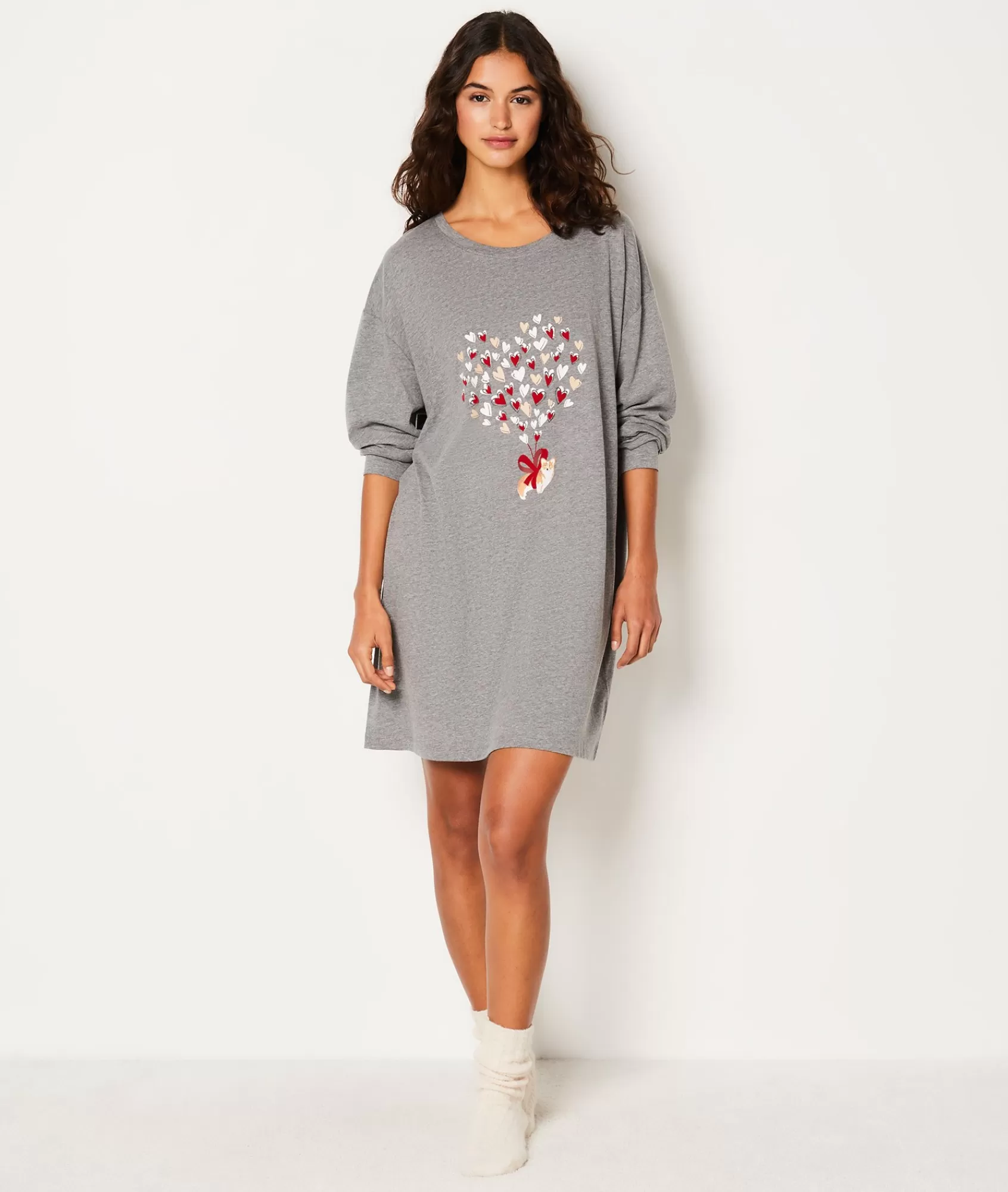 Etam Nightshirts>Chemise de nuit en coton à motif