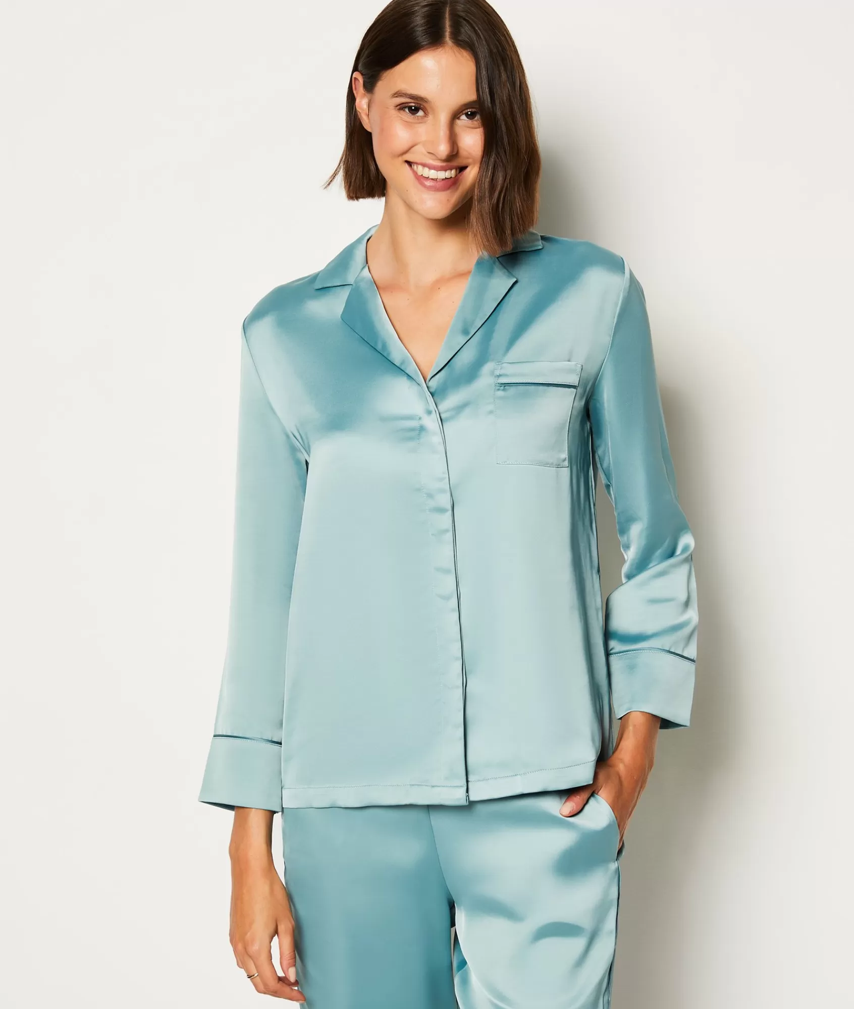 Etam Pyjama Tops>Chemise de pyjama satinée