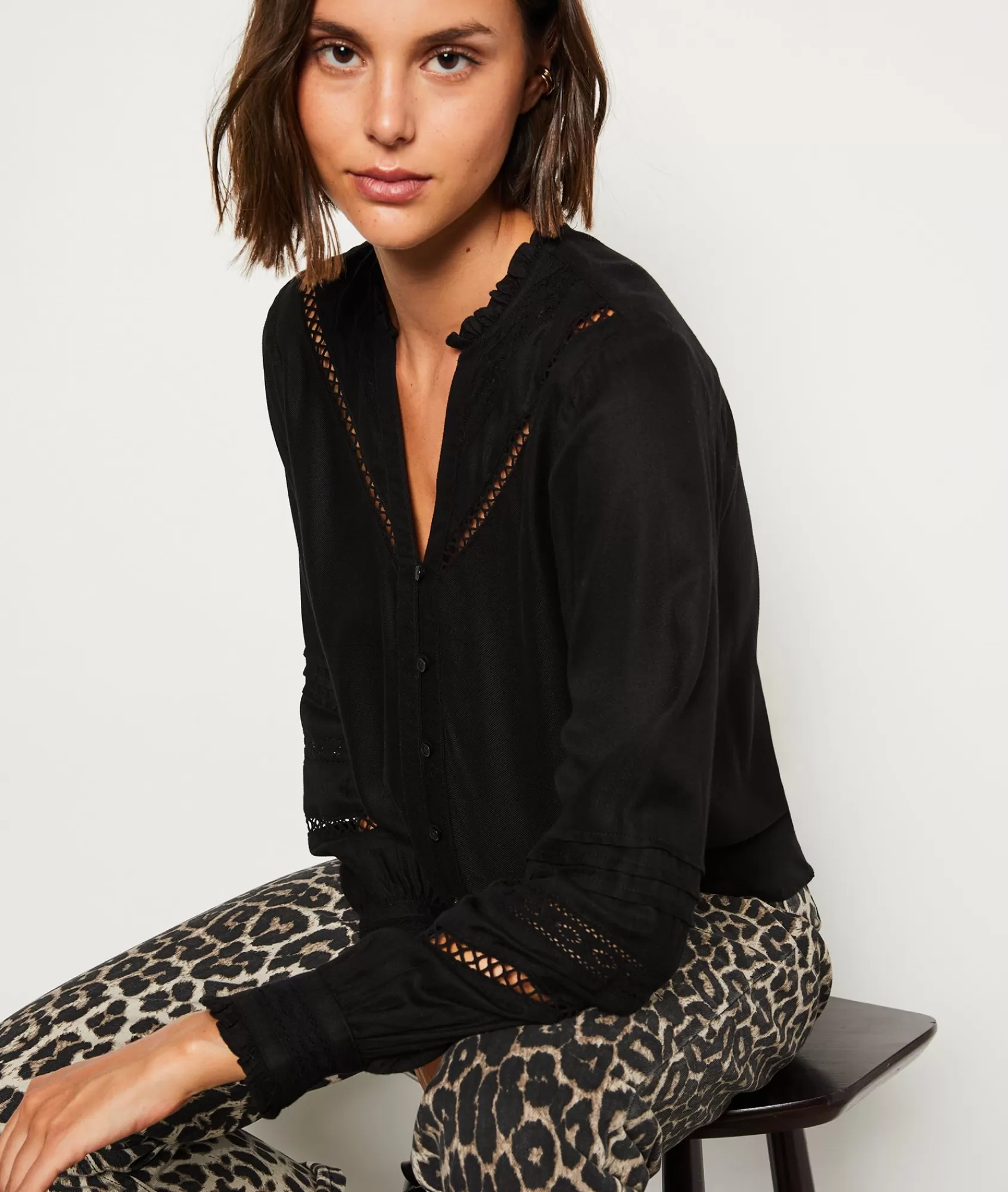 Etam Flowy Shirts | Chic Shirts>Chemise fluide brodée