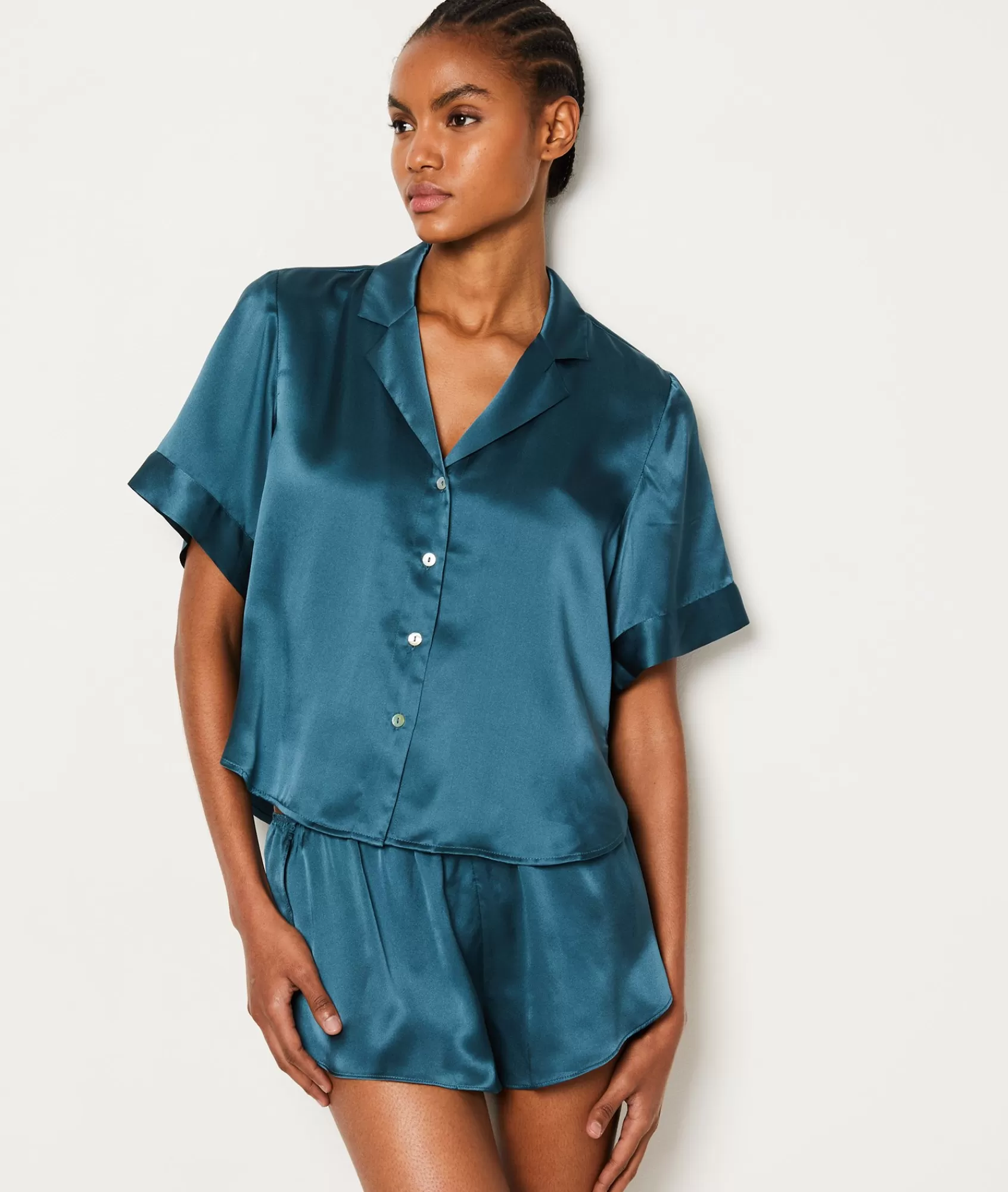 Etam Pyjama Tops>Chemise manches courtes de pyjama en soie