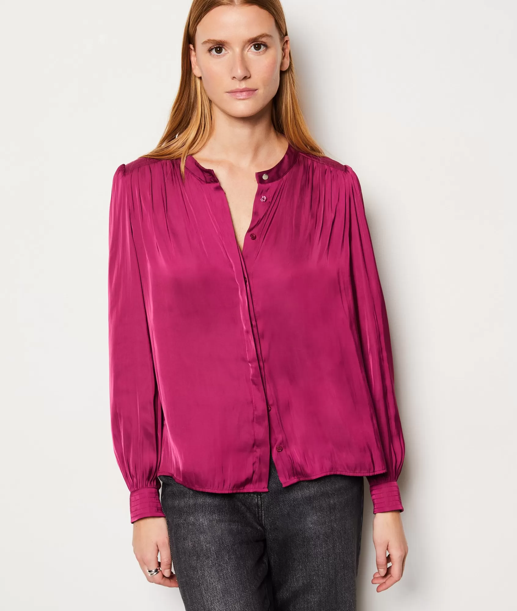 Etam Flowy Shirts | Chic Shirts>Chemise manches longues satinée
