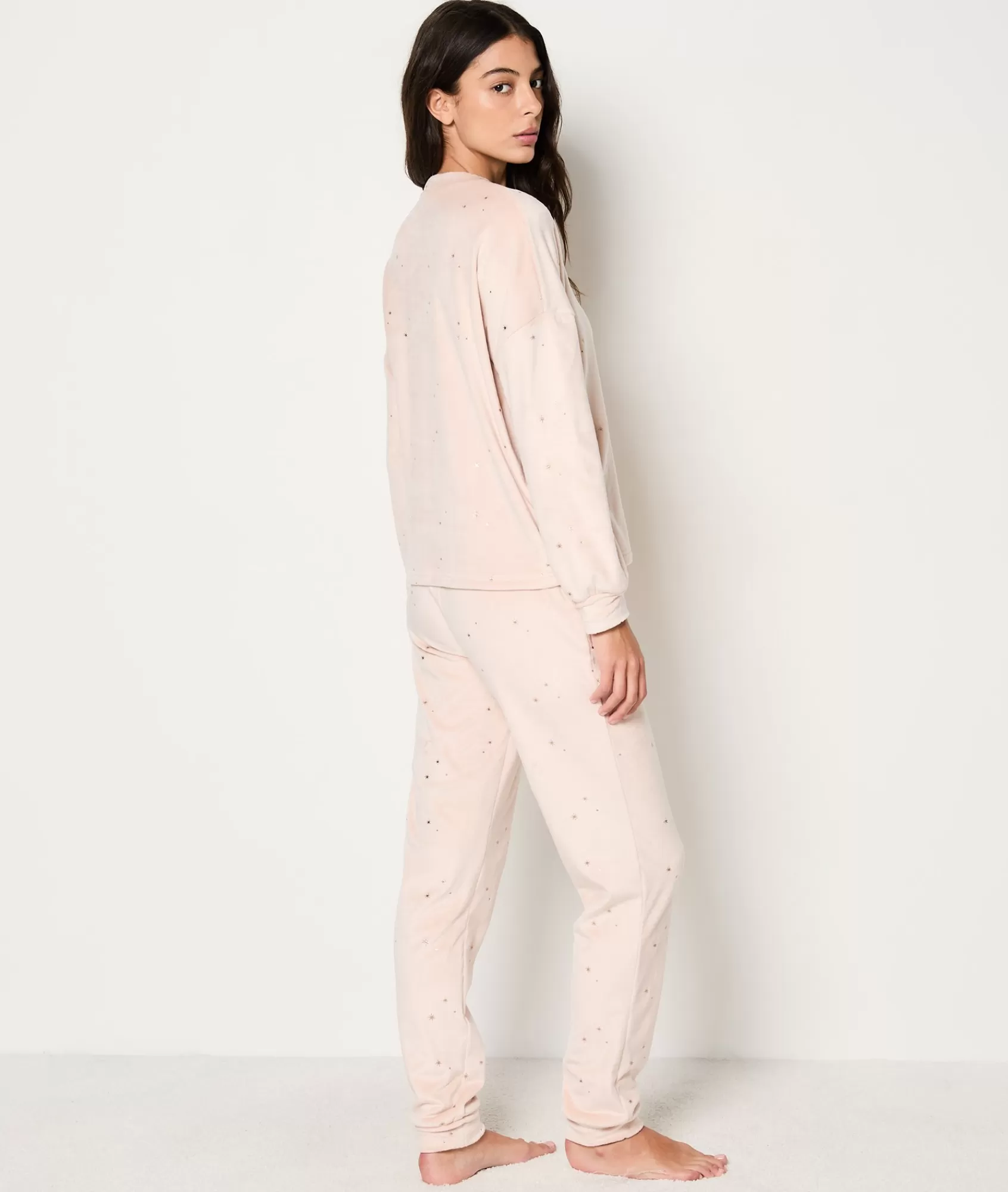 Etam 2 And 3-piece Pyjamas>Ensemble 2 pièces de pyjamas en velours imprimé dorée