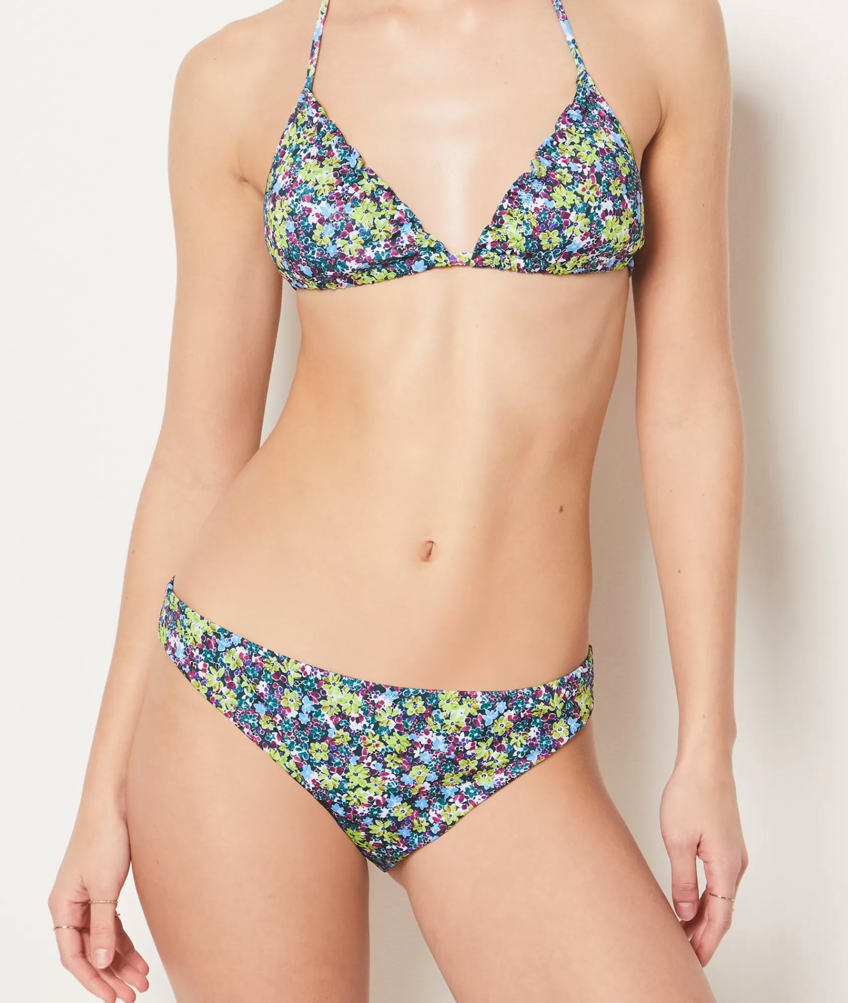 Etam Printed Swimwear>Floral Bikini Bottom Brief