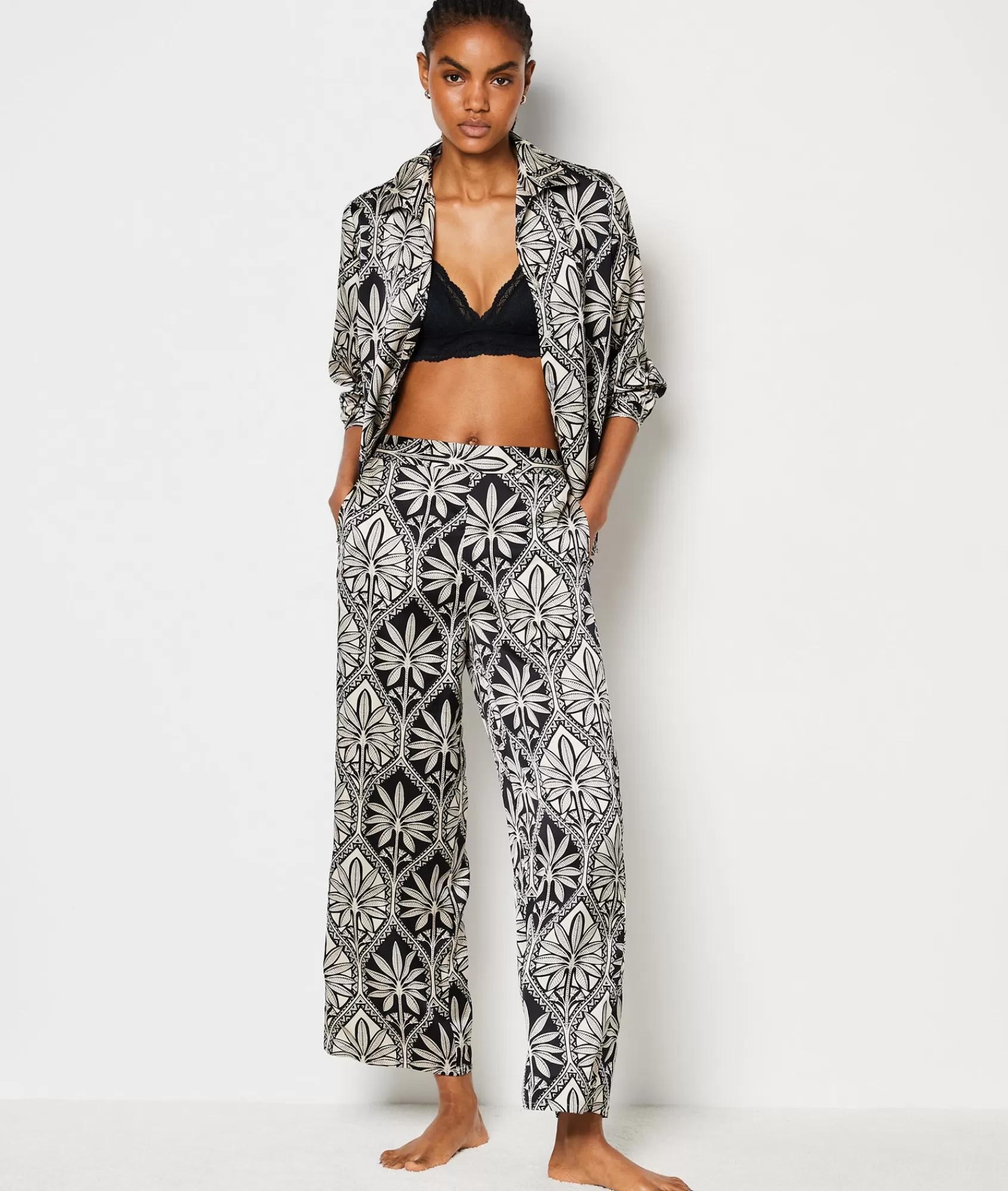 Etam Pyjama Bottoms>Floral Print Pyjama Trousers