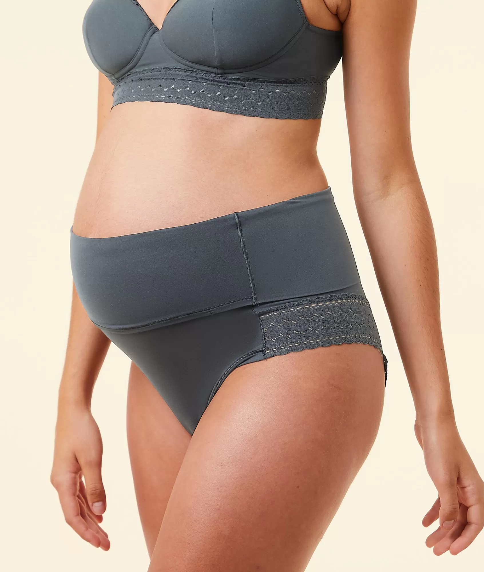 Etam High-waist | Briefs>High-Waist Brief with Fold-Over Waistband