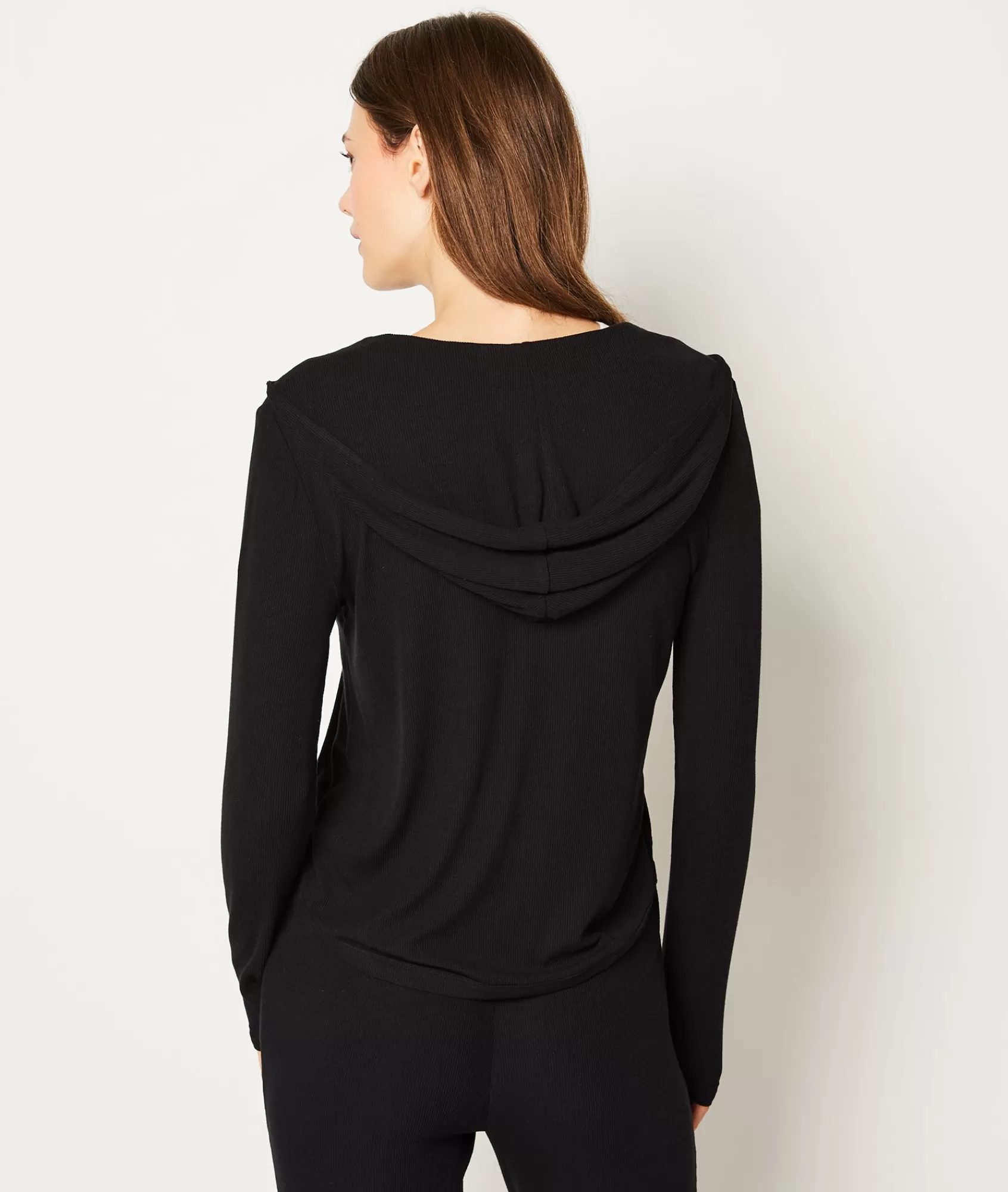 Etam Loungewear | Pyjama Ponchos, Sweatshirts & Jackets>Hooded Zip-up Pyjama Sweatshirt
