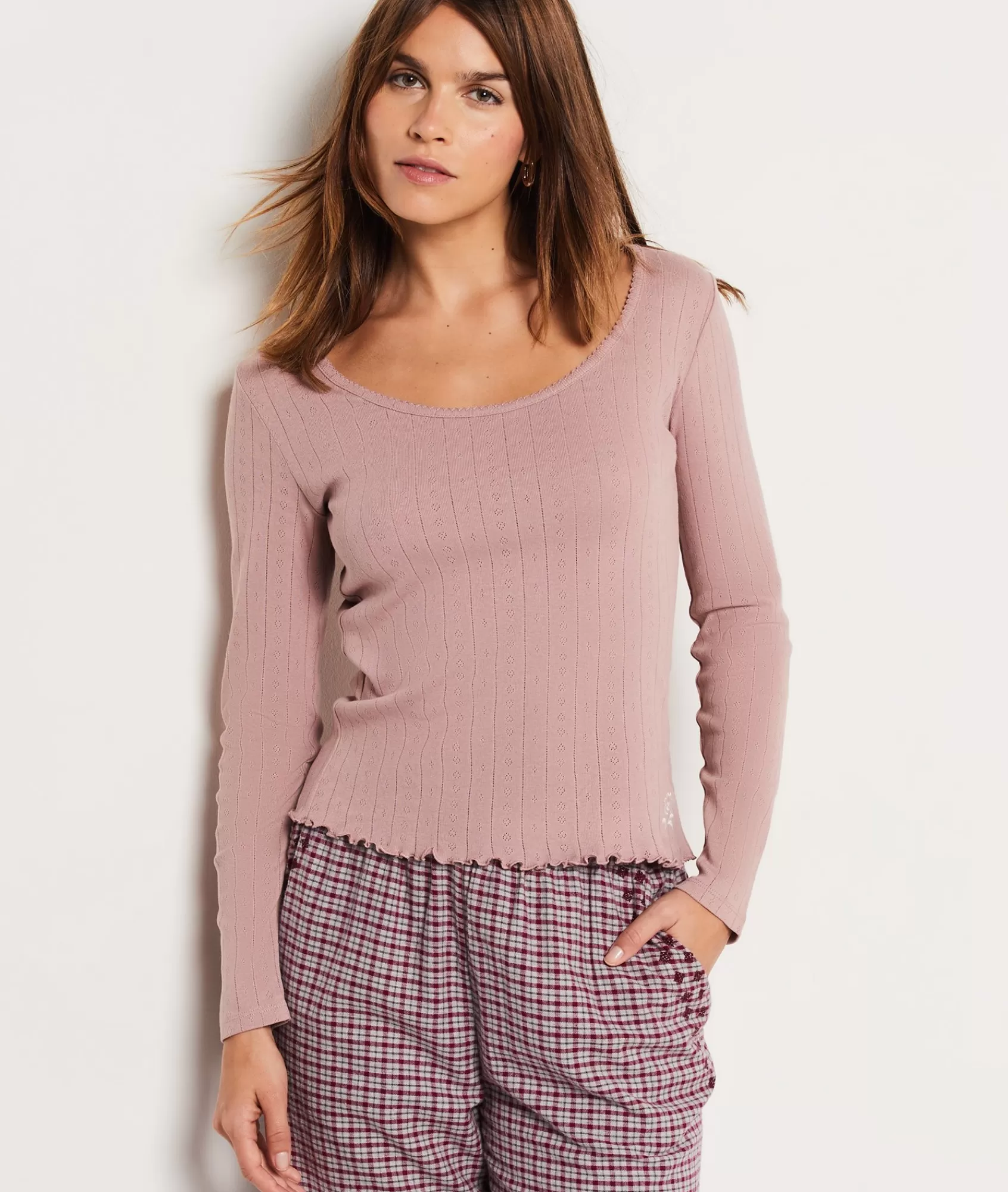 Etam Pyjama Tops>Long-sleeved Pyjama T-shirt