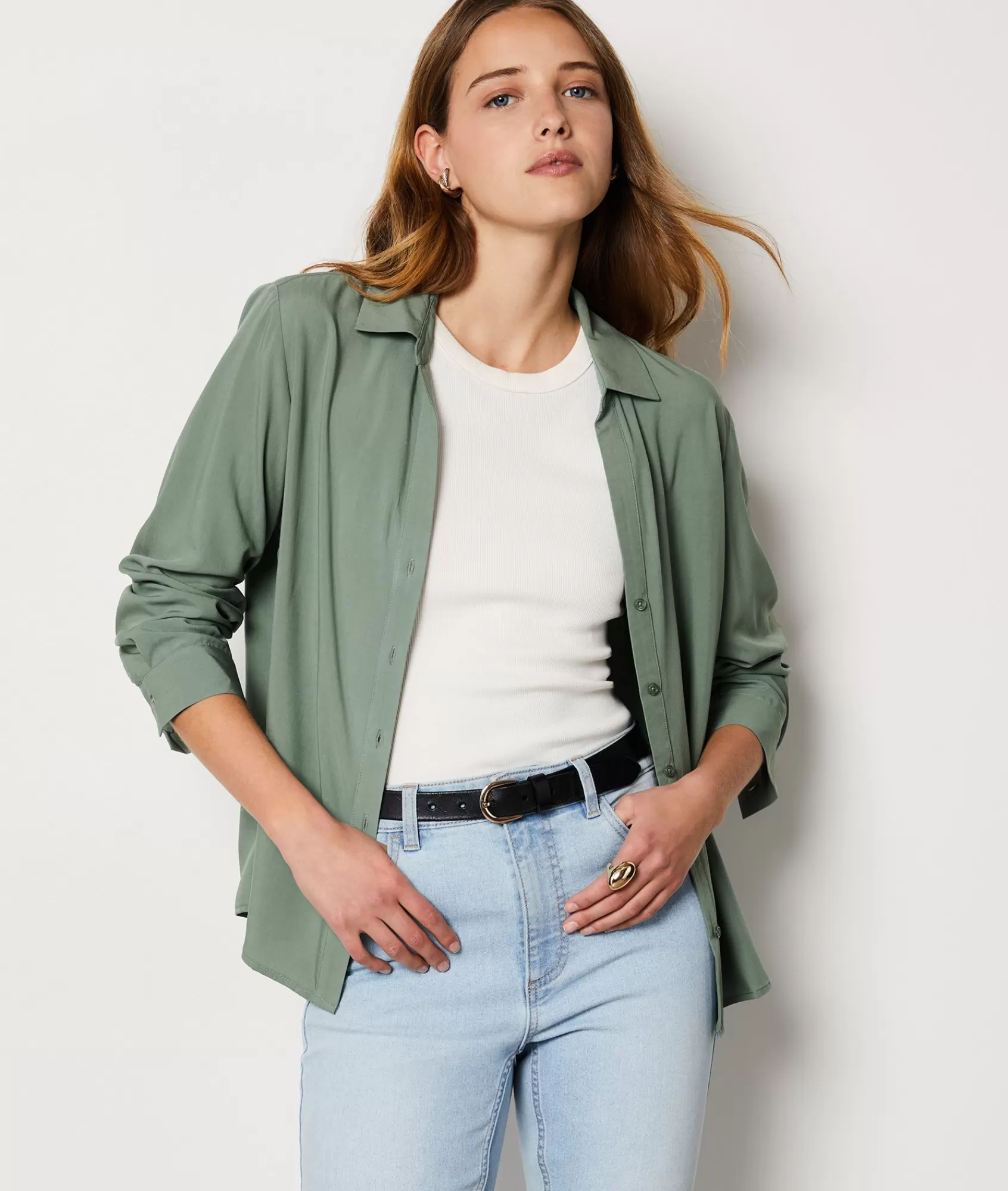 Etam Flowy Shirts | Classic Shirts>Long-sleeved shirt