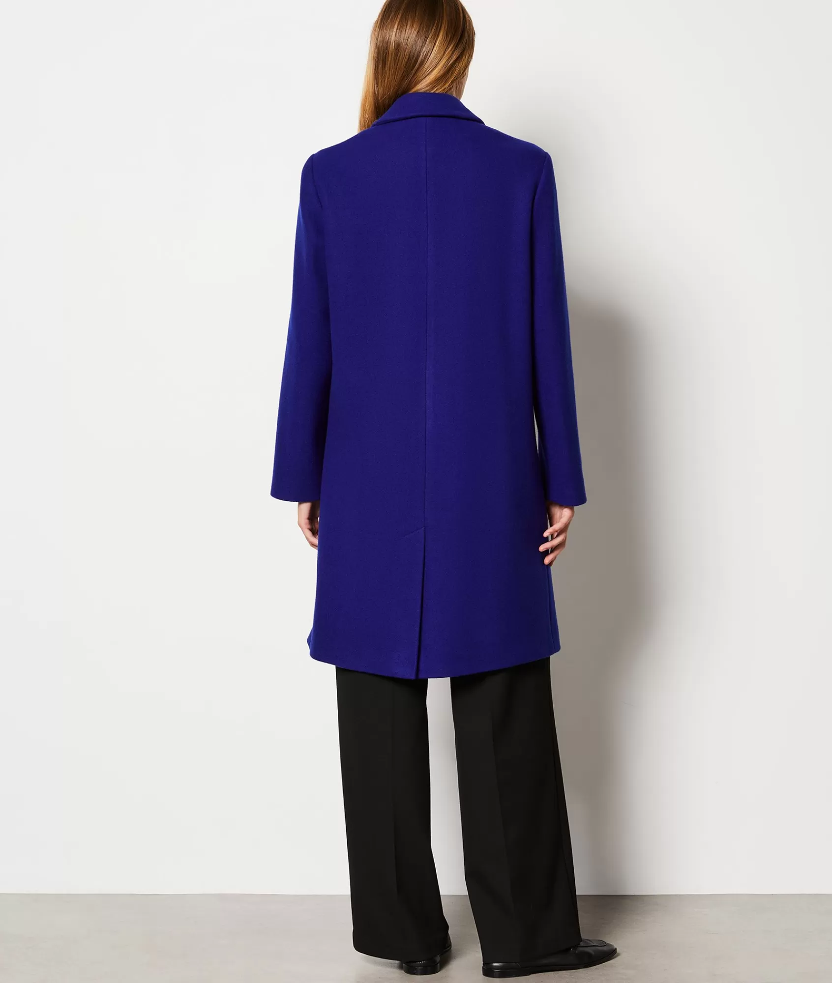 Etam Coats>Manteau long boutonné avec laine