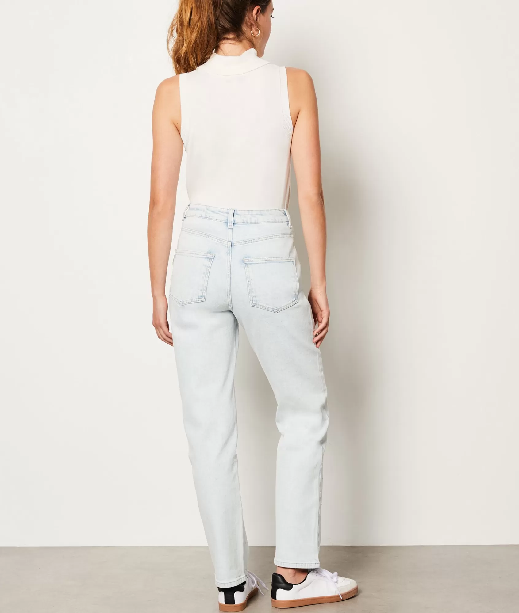 Etam Wide-leg Pants>Mom Jeans with Rhinestones