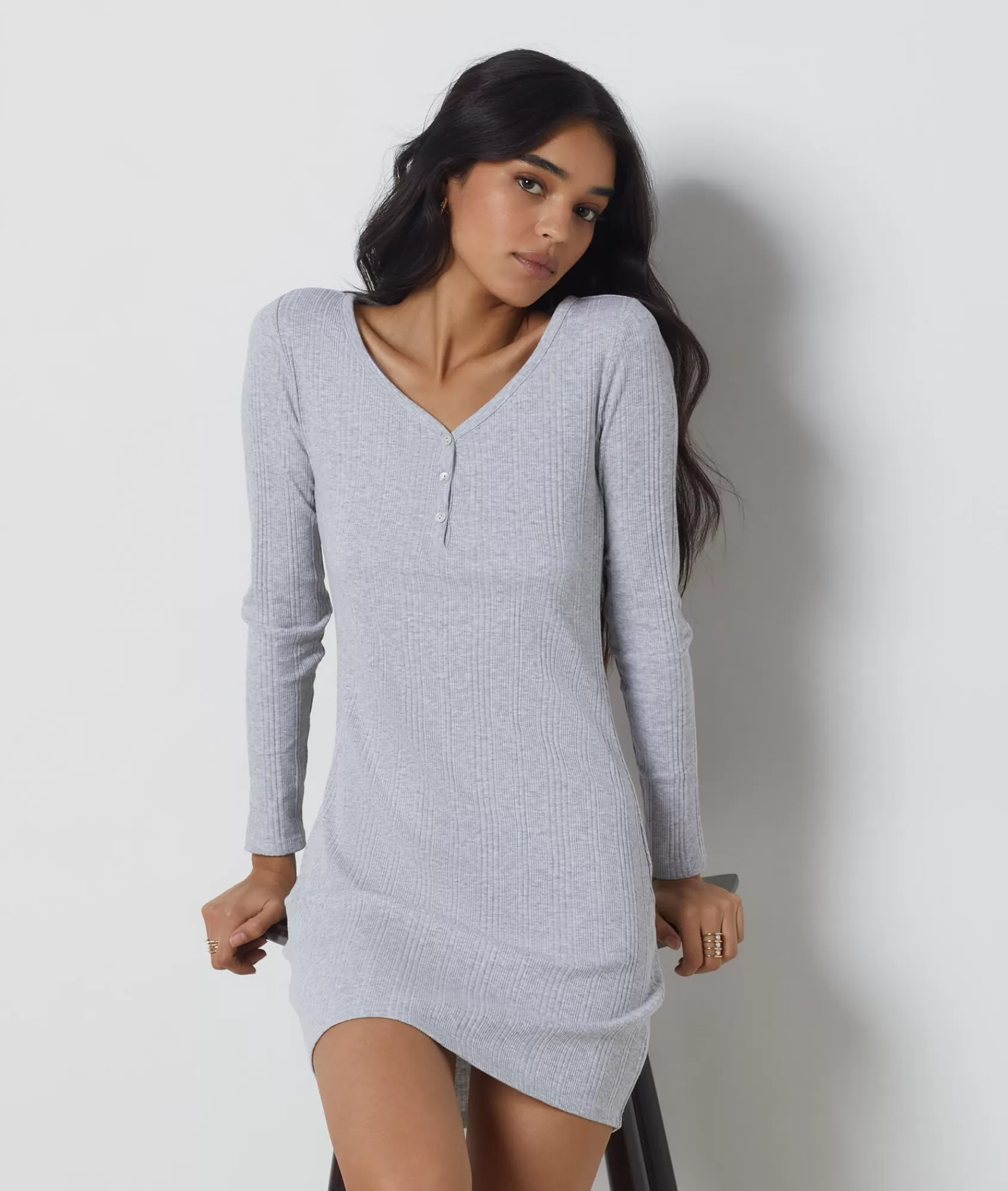 Etam Nightshirts>Nightshirt in Richelieu ribbed knit