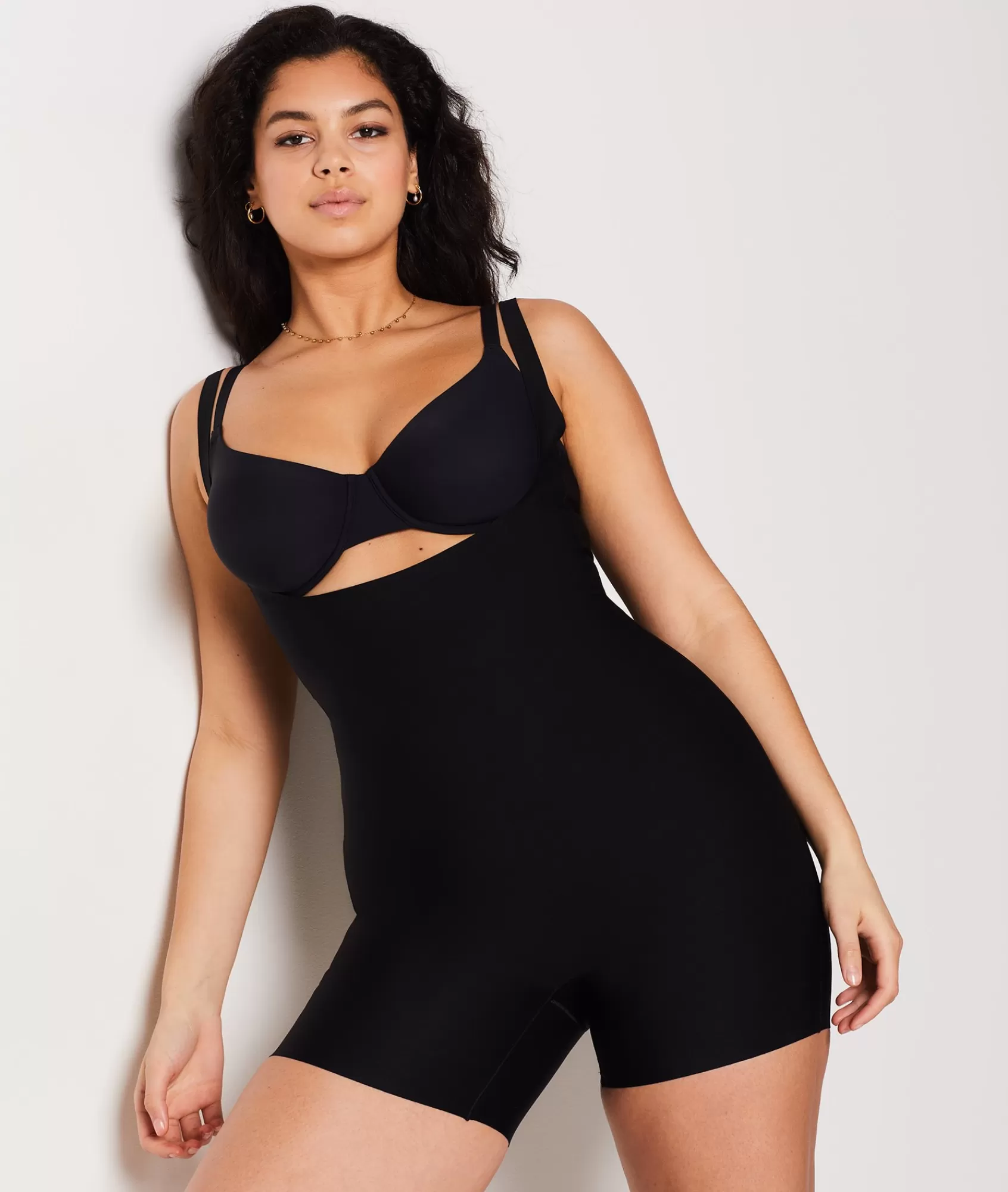 Etam Bodysuits>Open-Bust Mid-Thigh Bodysuit - Firm Control