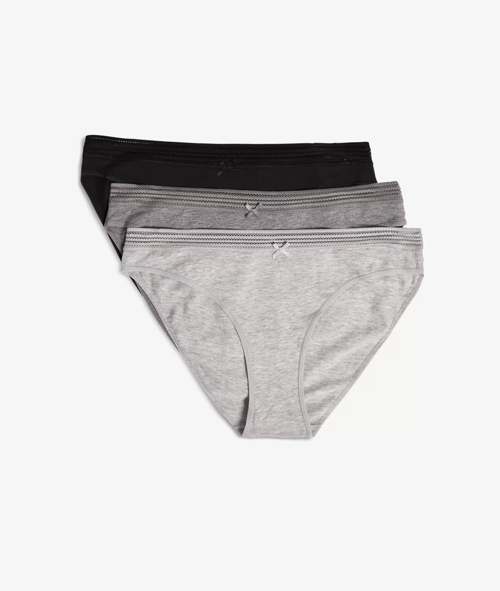 Etam Multipack Briefs | Briefs>3-Pack of Cotton and Lace Briefs
