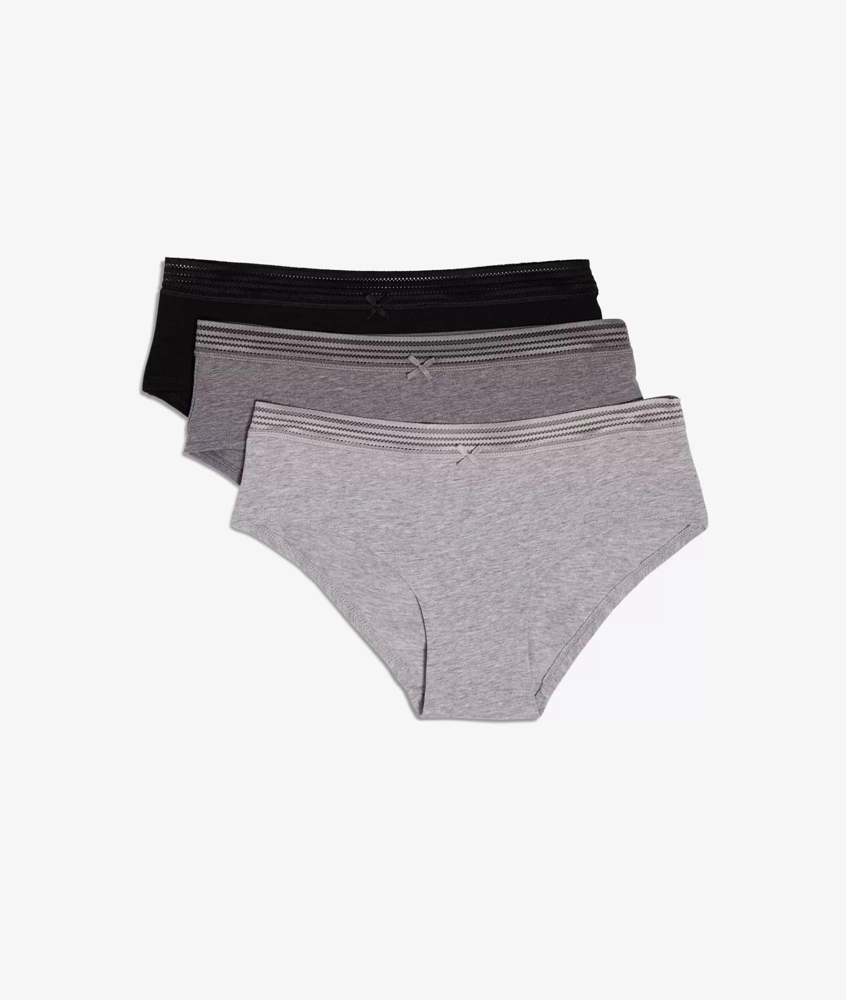 BOY Etam Multipack Briefs | Boyshorts>3-Pack of Organic Cotton & Lace Shorties