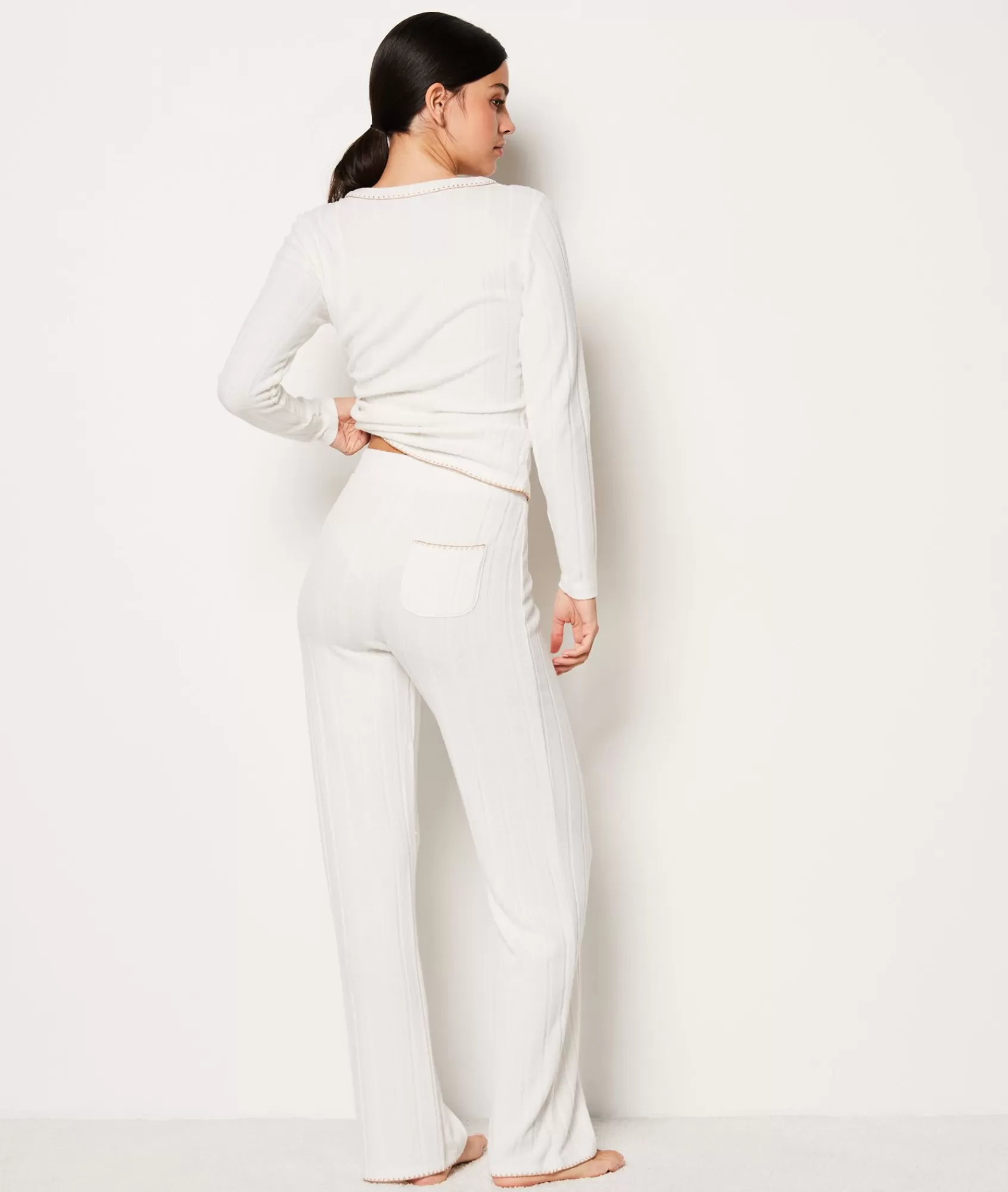 Etam Pyjama Bottoms>Pantalon de pyjama côtelé droit