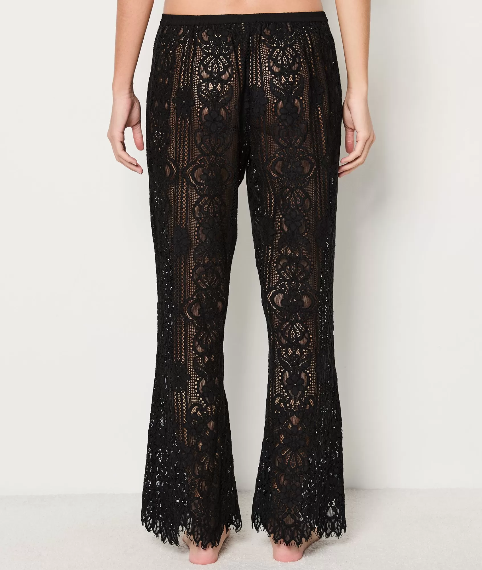Etam Pyjama Bottoms>Pantalon de pyjama en broderie transparent