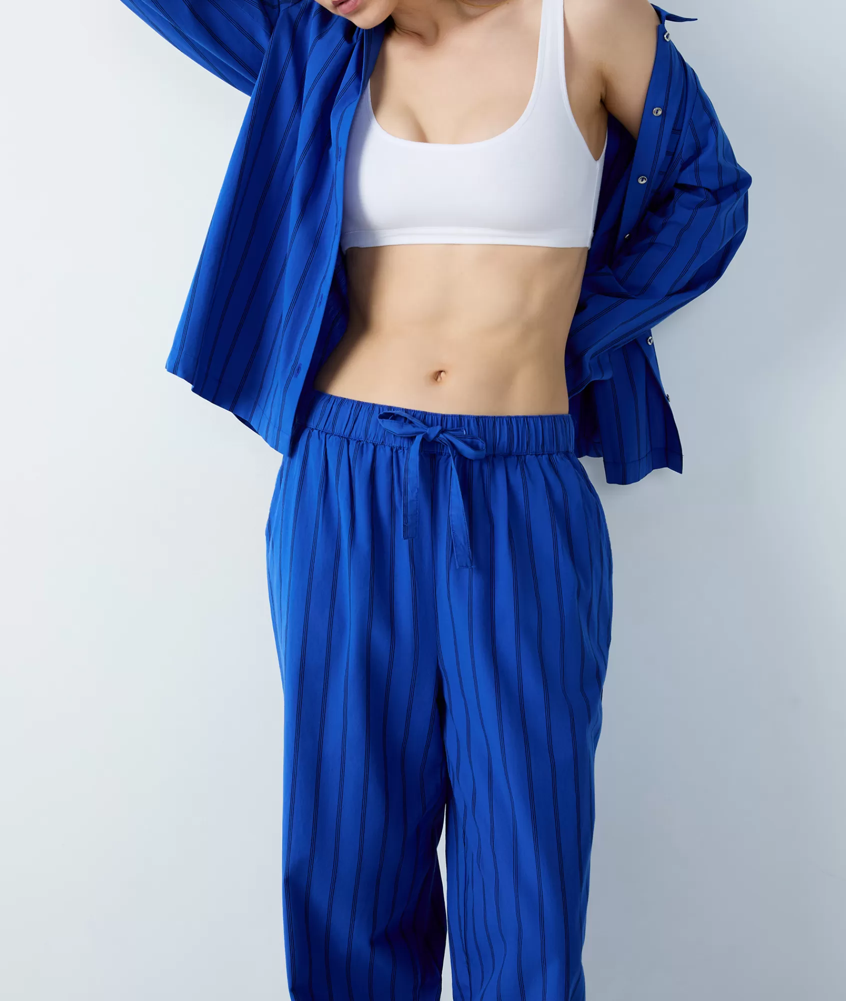 Etam Pyjama Bottoms>Pantalon de pyjama en coton à rayures