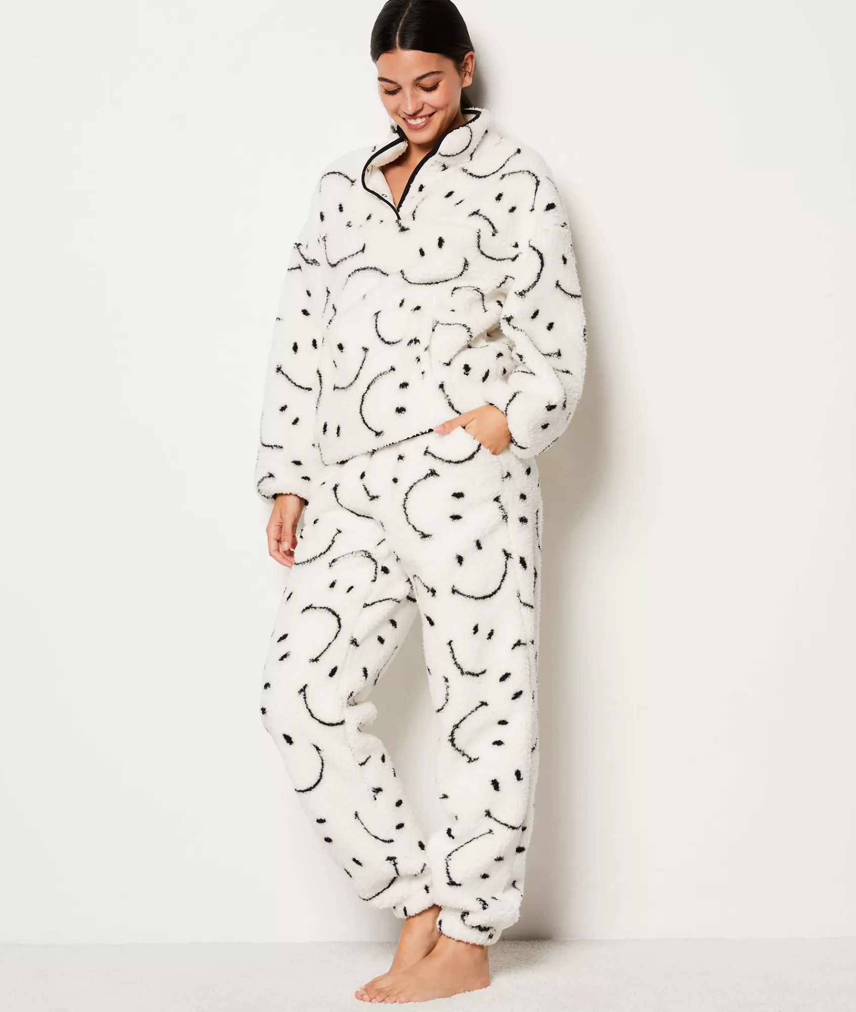 Etam Pyjama Bottoms>Pantalon de pyjama polaire Smiley®ORIGINALS