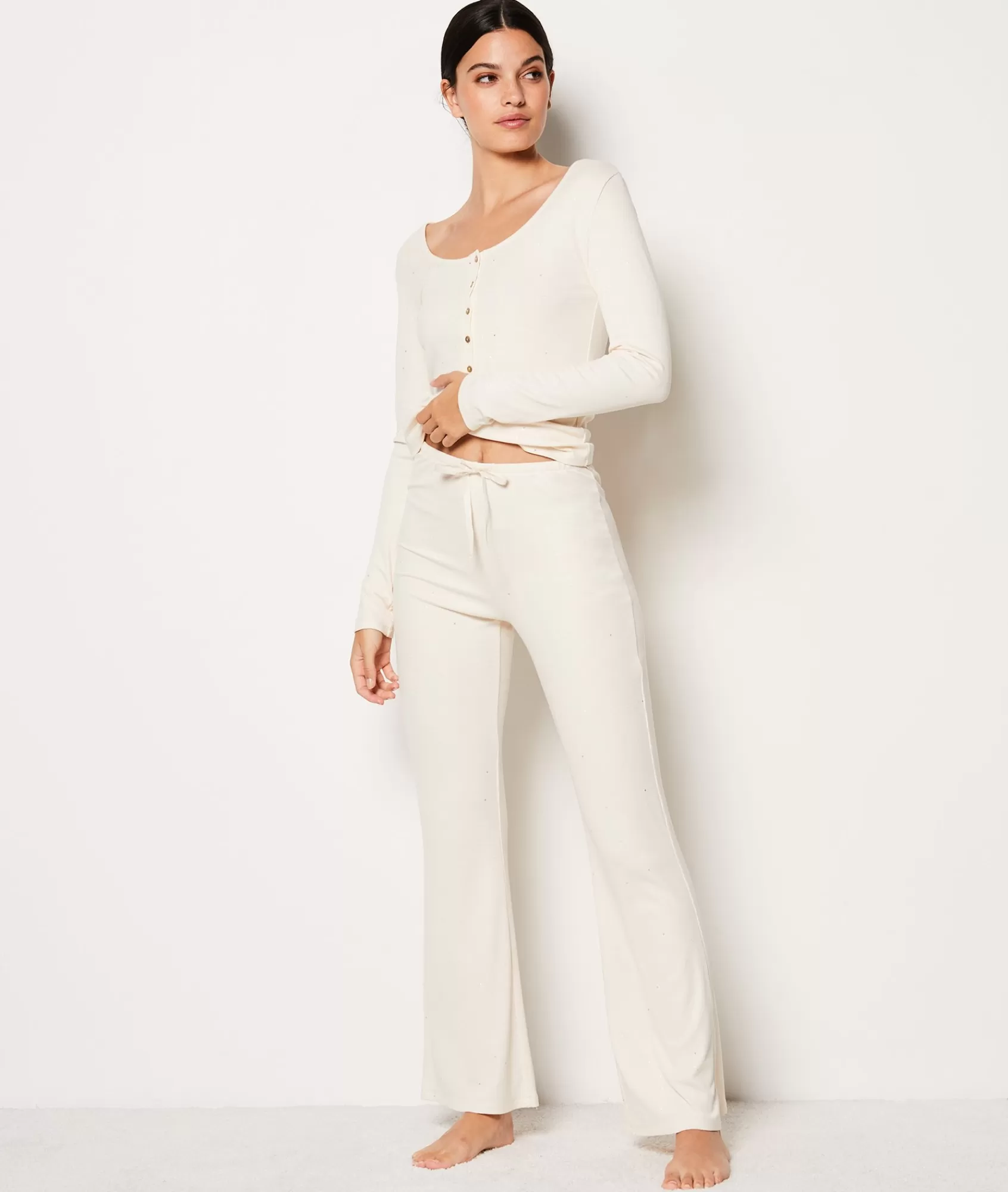 Etam Pyjama Bottoms>Pantalon de pyjama évasé pailleté