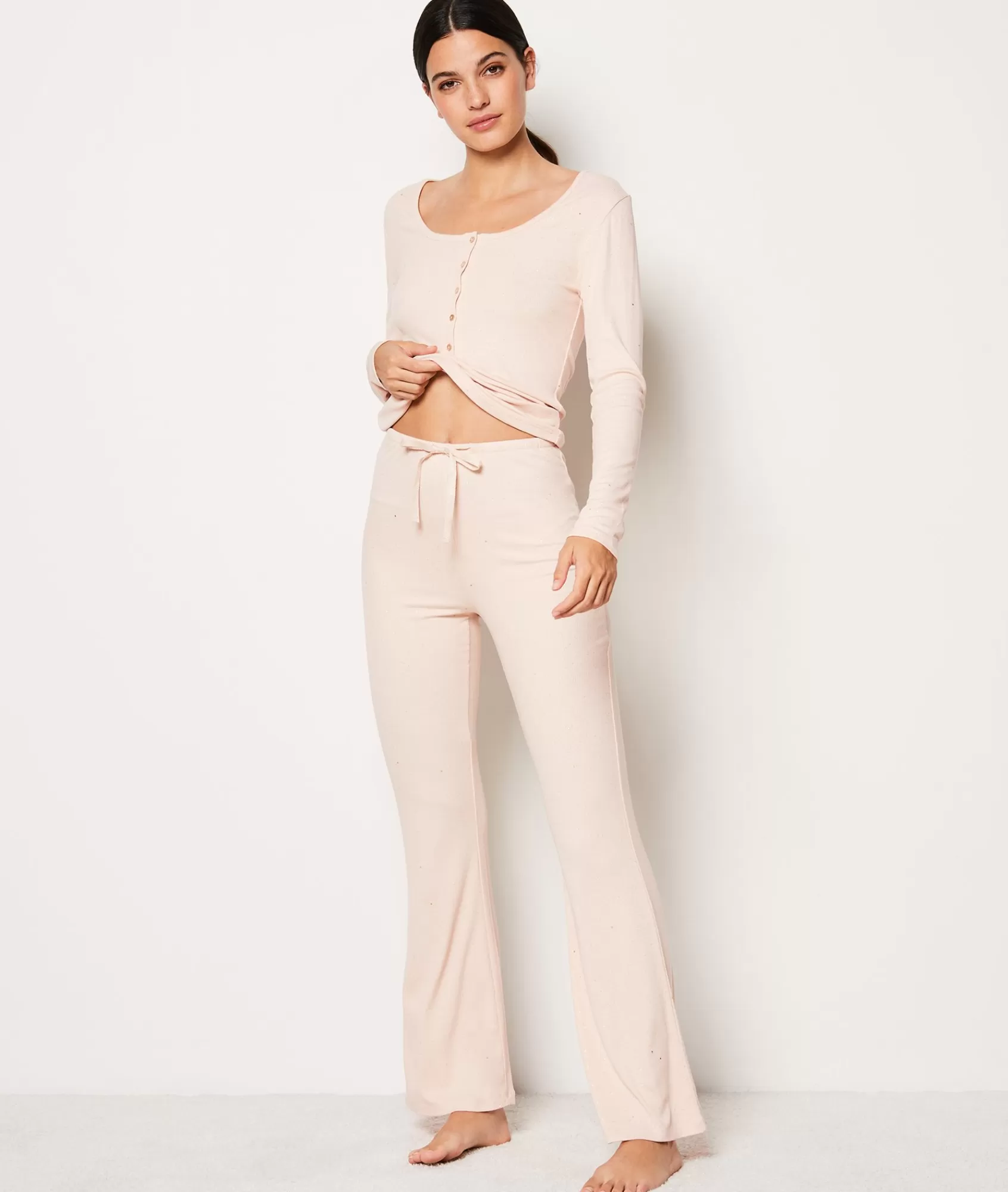 Etam Pyjama Bottoms>Pantalon de pyjama évasé pailleté