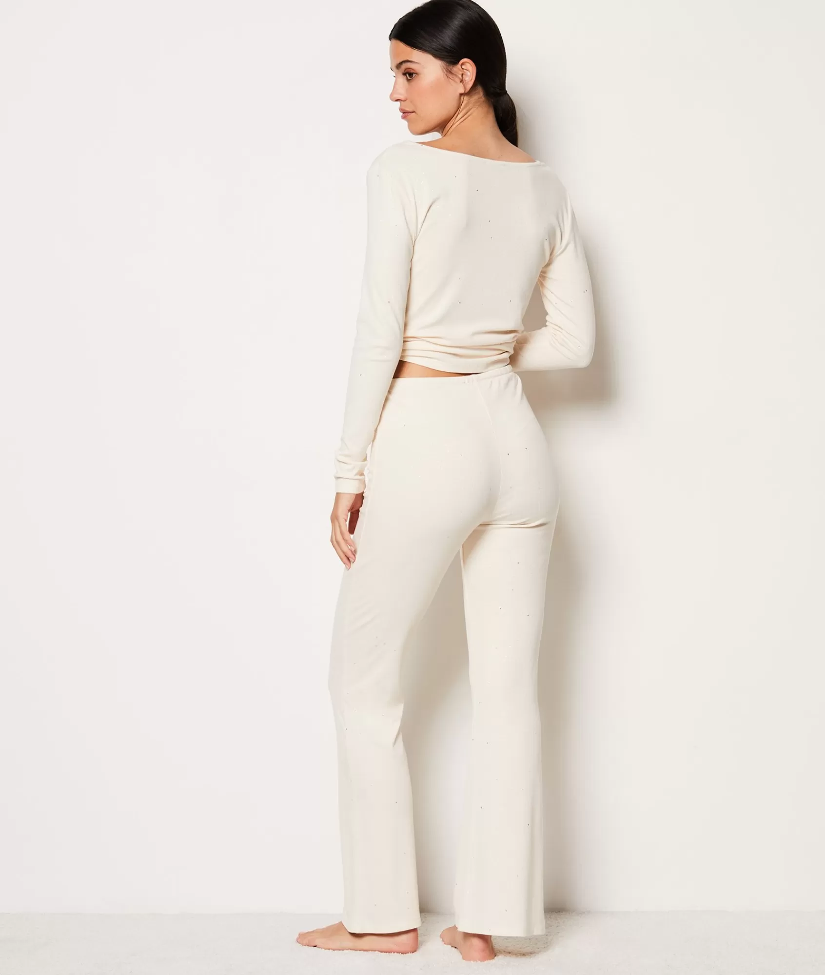 Etam Pyjama Bottoms>Pantalon de pyjama évasé pailleté