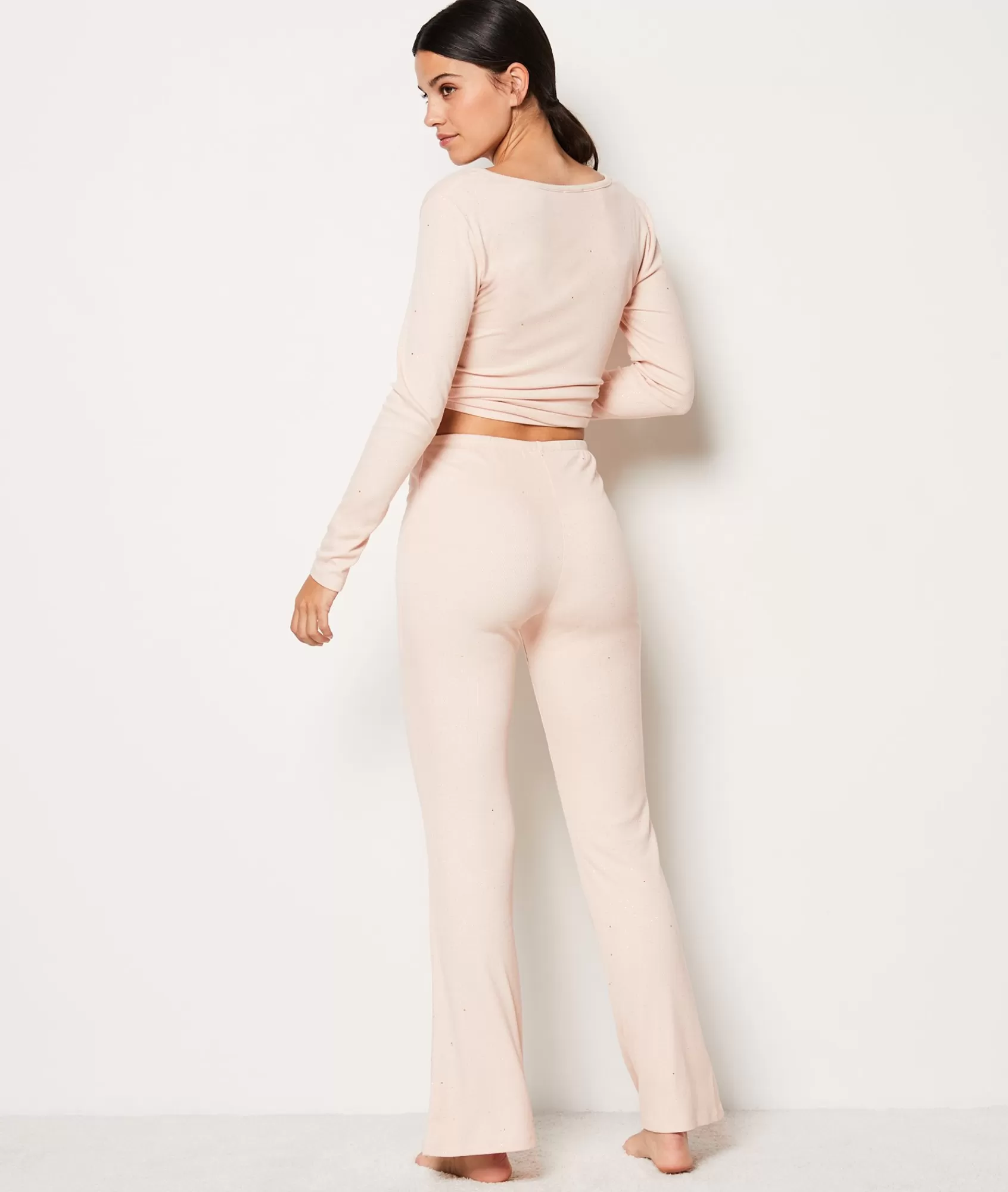 Etam Pyjama Bottoms>Pantalon de pyjama évasé pailleté