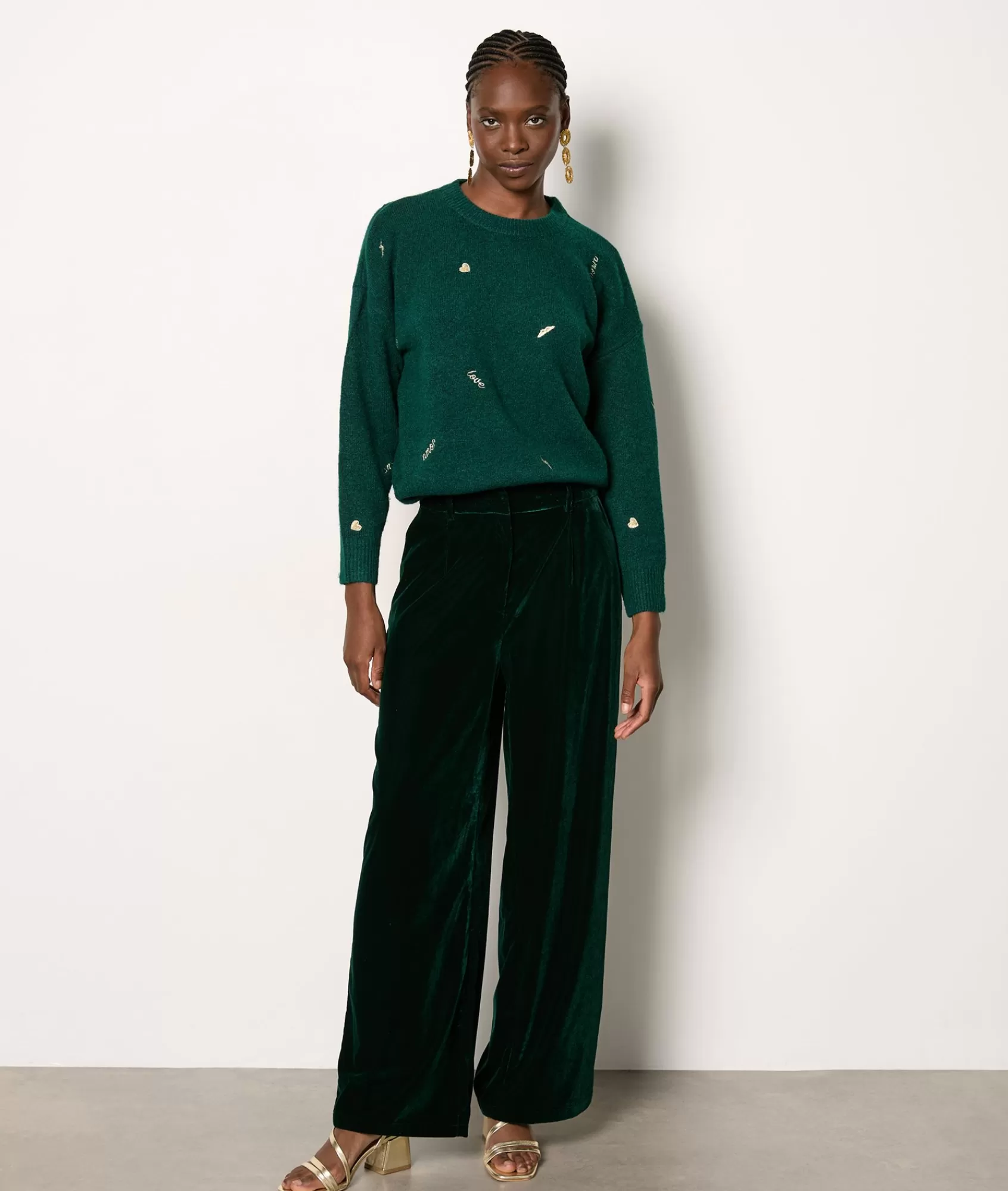 Etam Wide-leg Pants>Pantalon fluide en velours