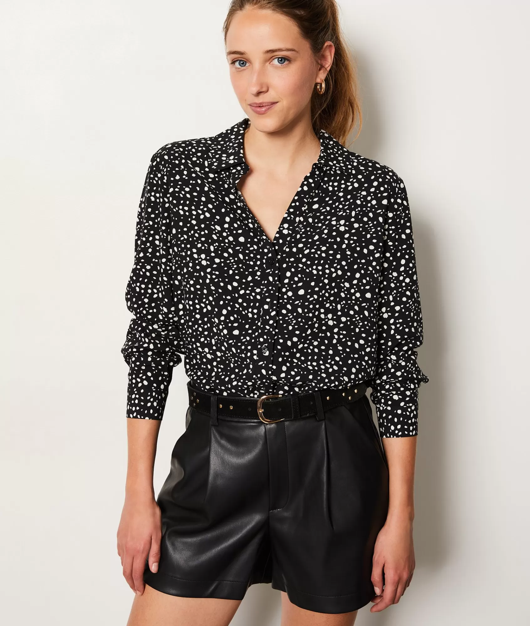 Etam Printed Blouses & Shirts | Flowy Shirts>Polka Dot Shirt