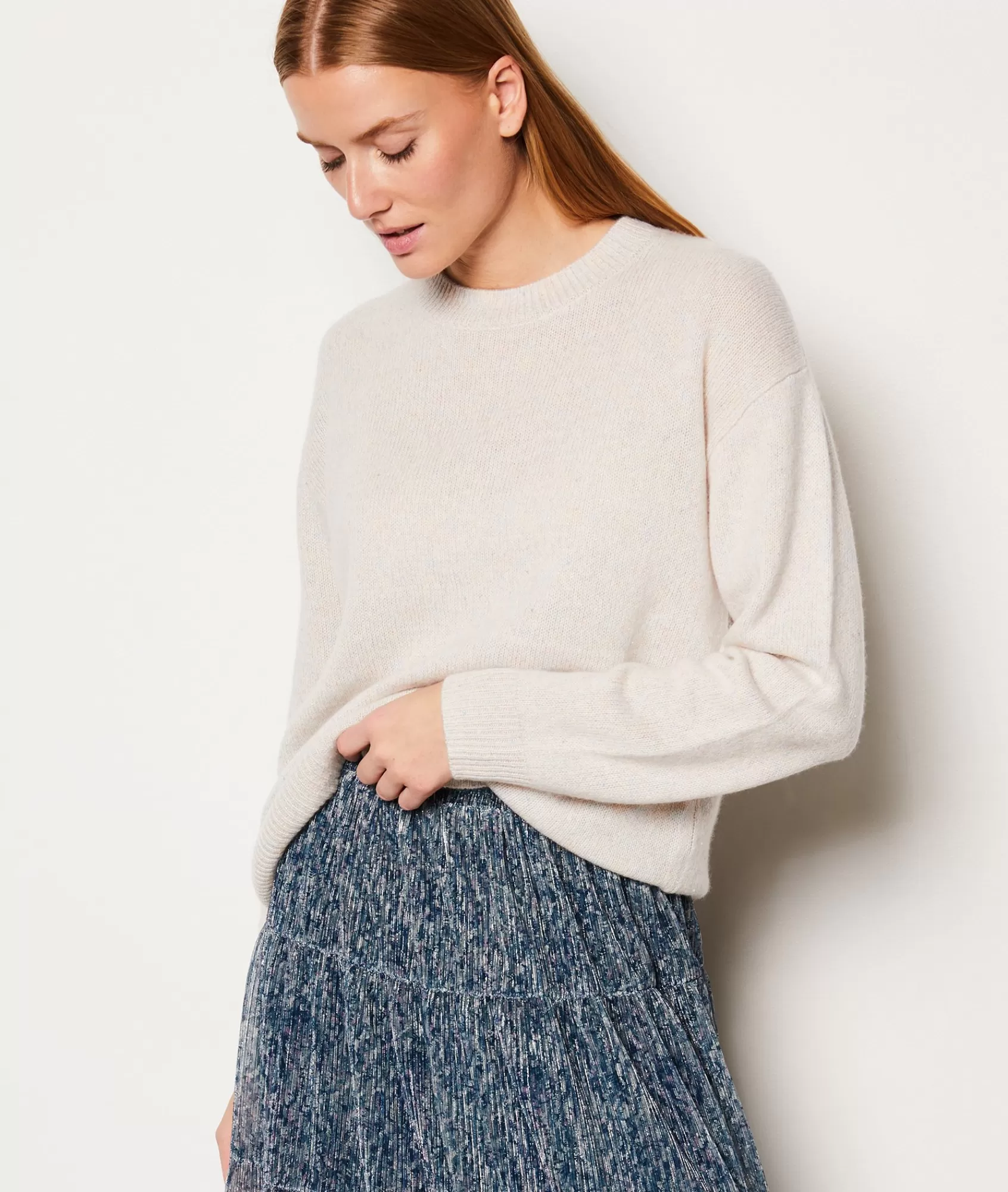 Etam Crewnecks>Pull cachemire à paillettes