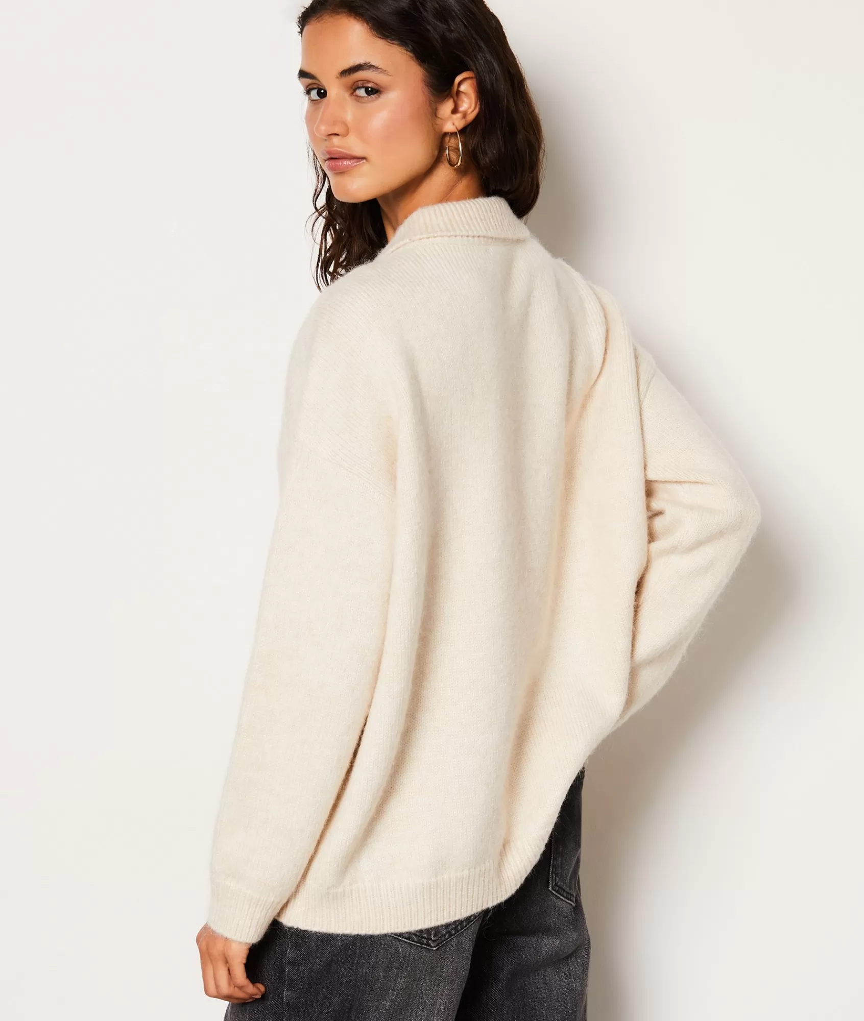 Etam V-necks>Pull col boutonné