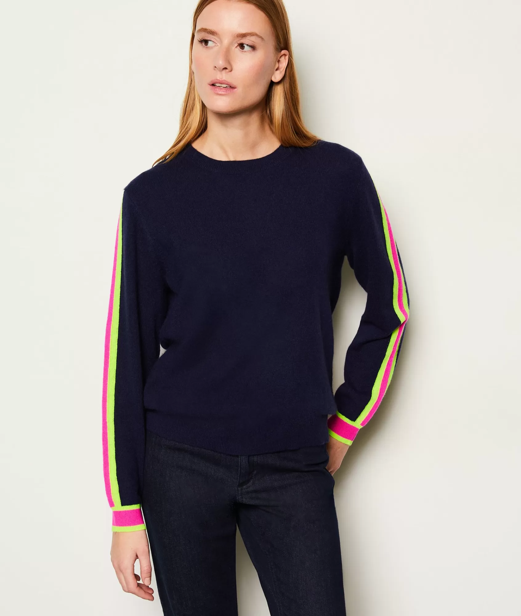 Etam Crewnecks>Pull col rond 100% cachemire patch
