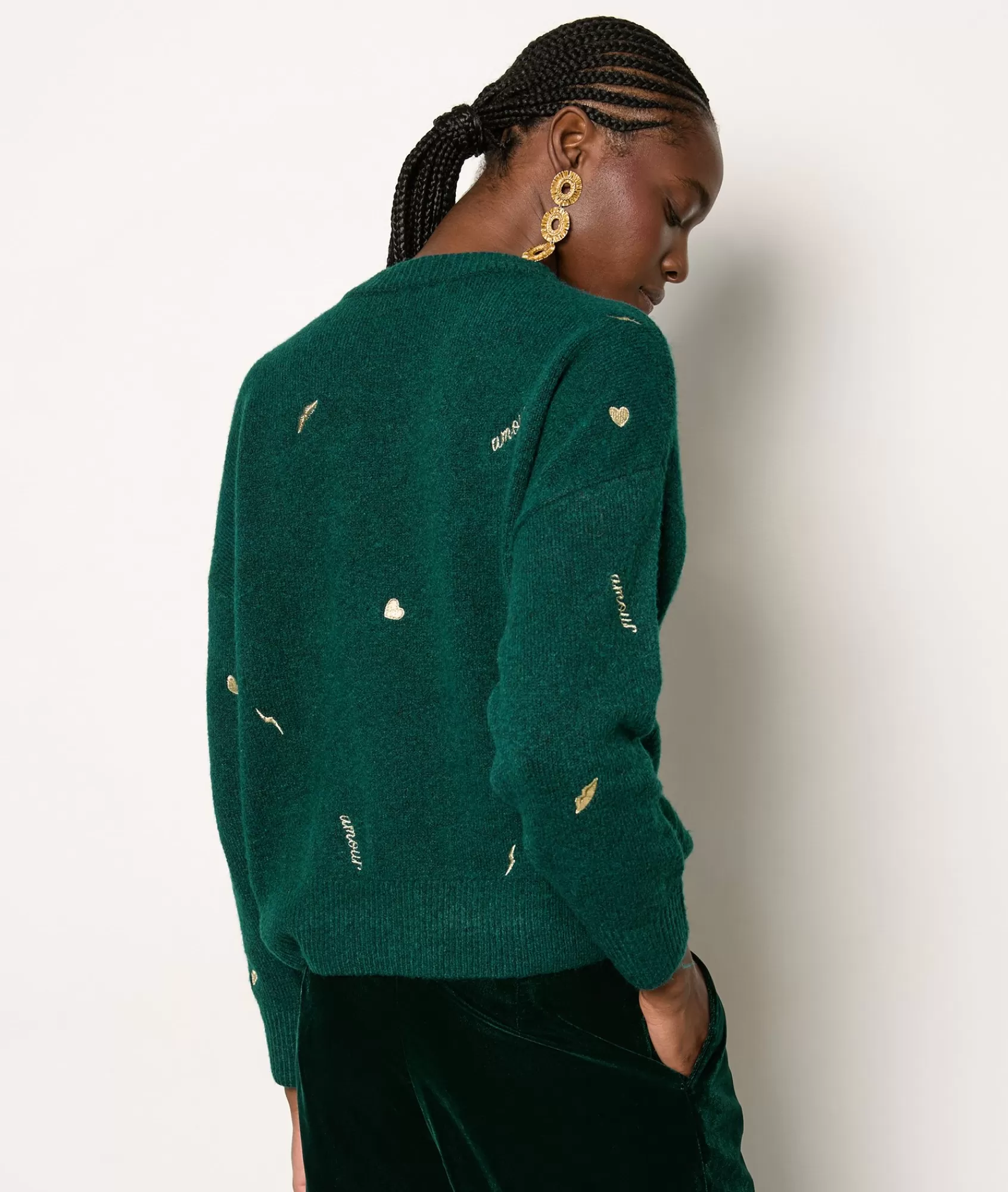 Etam Crewnecks>Pull col rond brodé