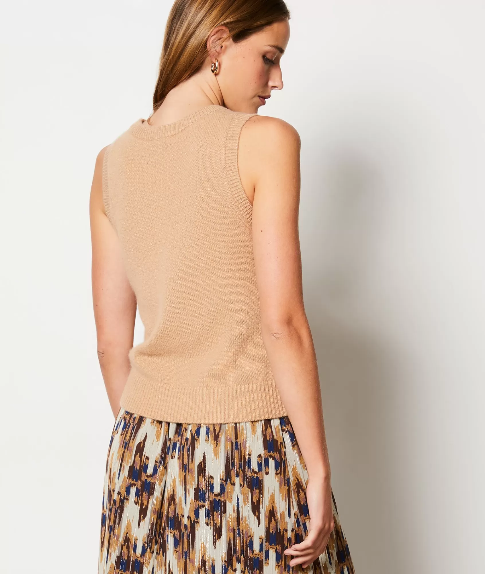 Etam T-shirts>Pull sans manches col V 100% cachemire