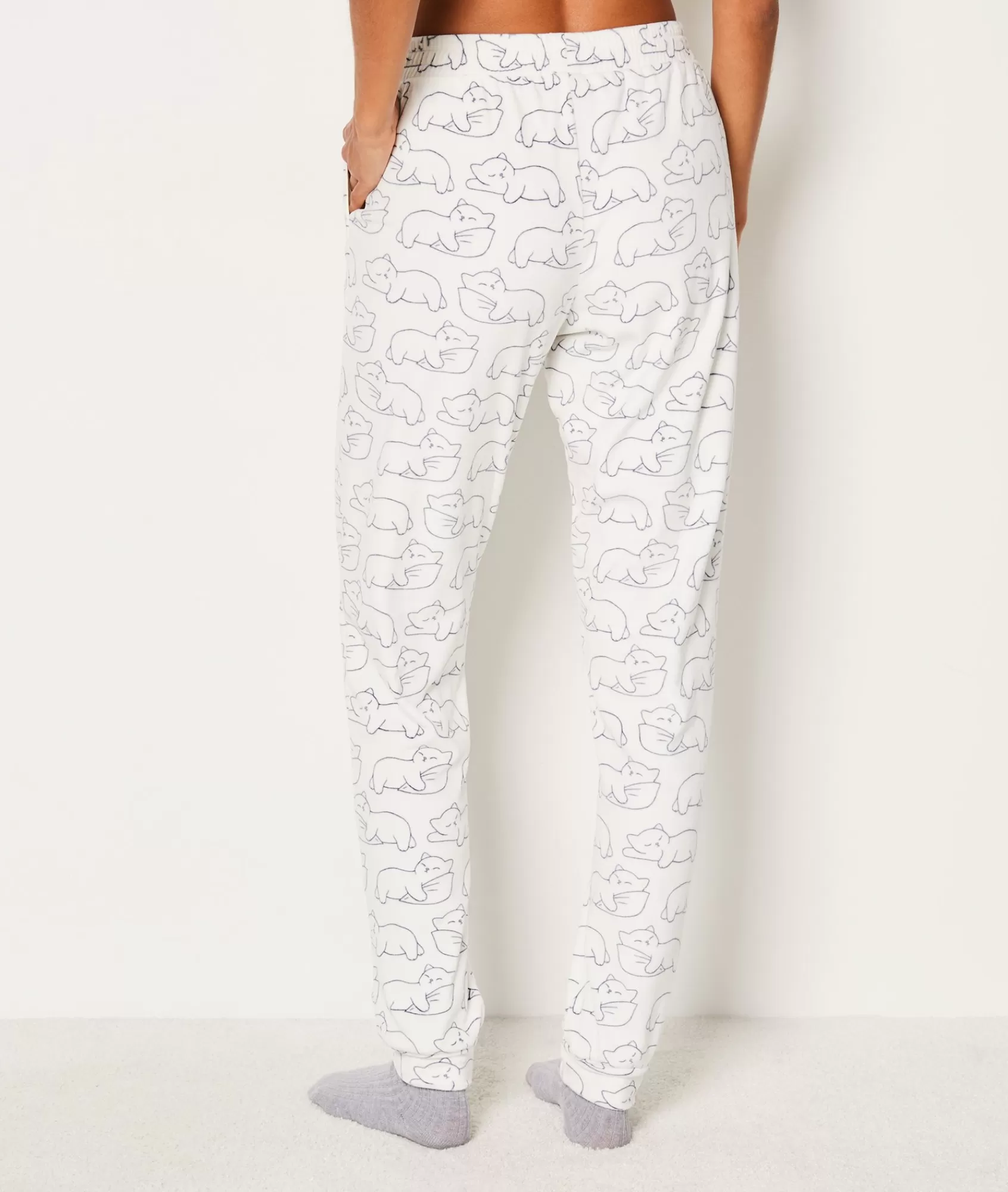 Etam Pyjama Bottoms>Pyjama Trousers with Cat Patterns