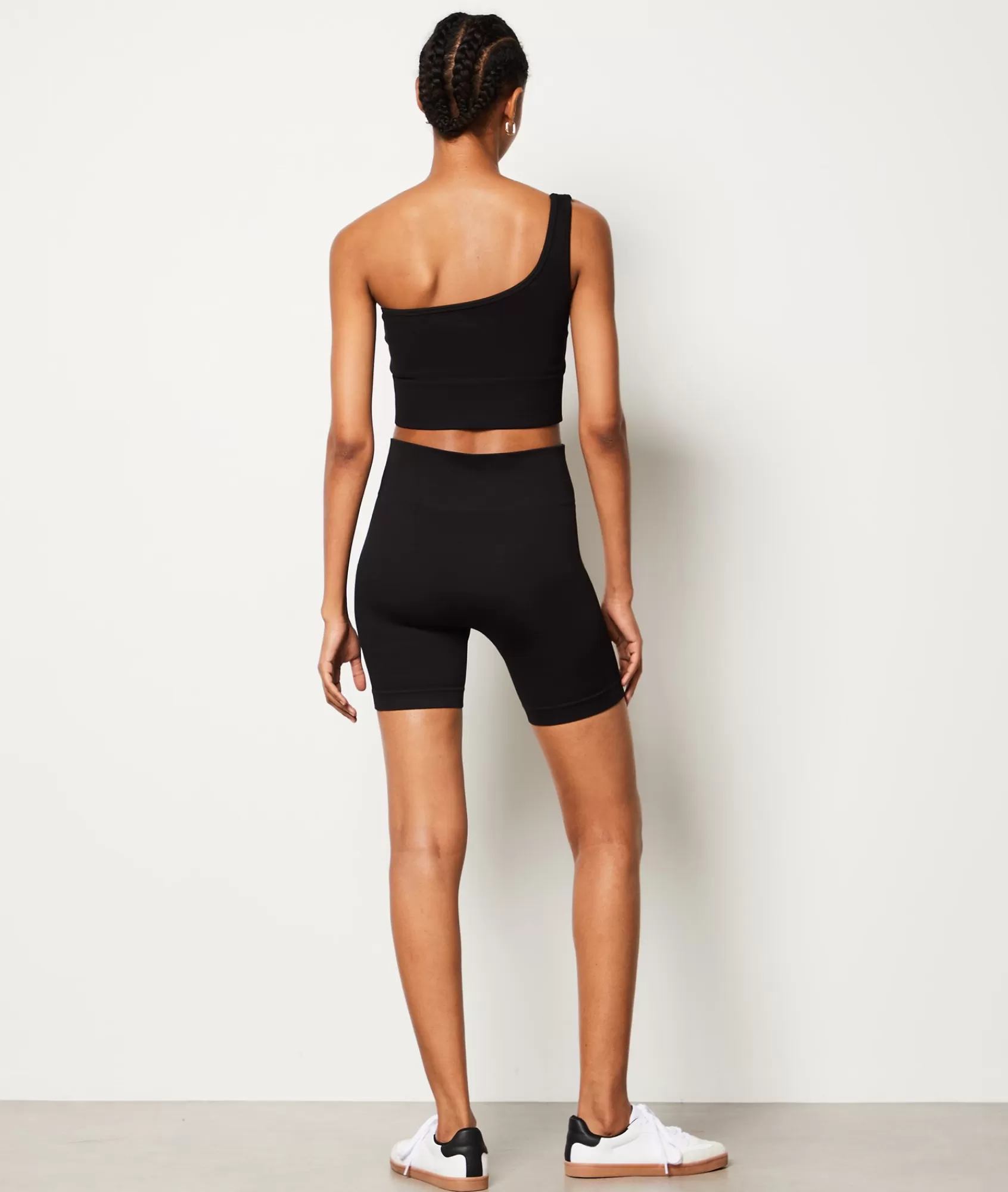 Etam Sports Bras>Ribbed Asymmetric Bralette - Light Support