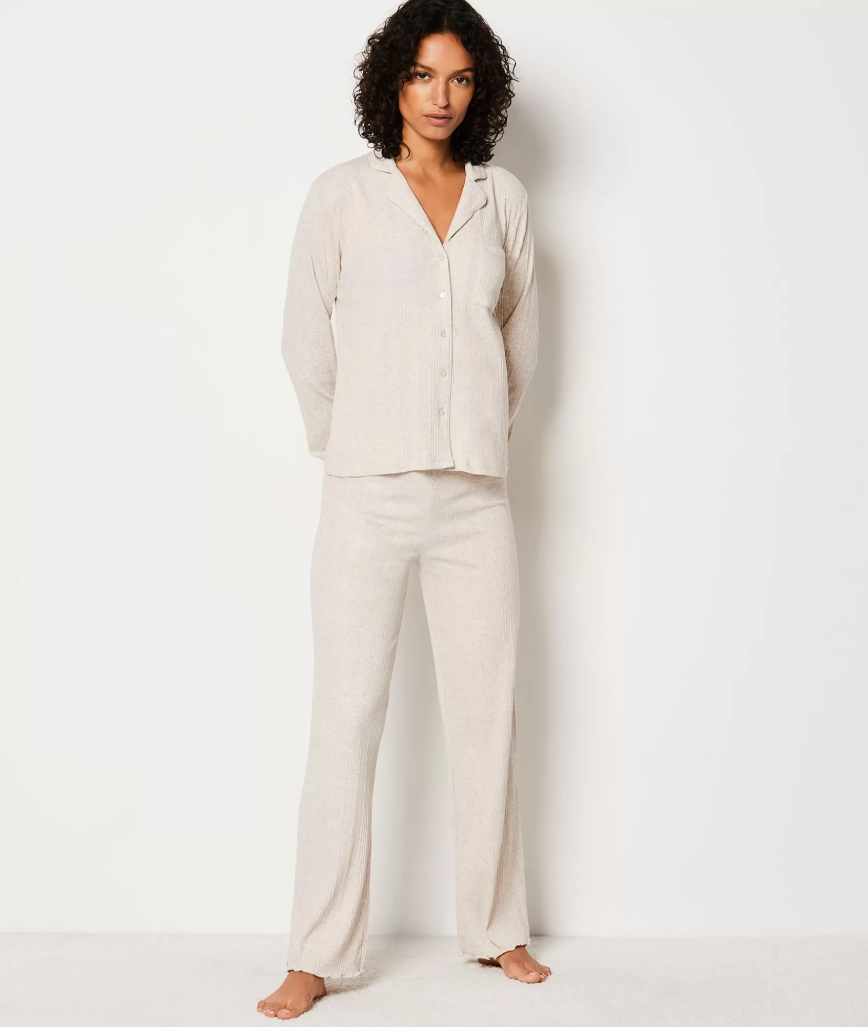 Etam Pyjama Bottoms>Ribbed Pyjama Bottoms