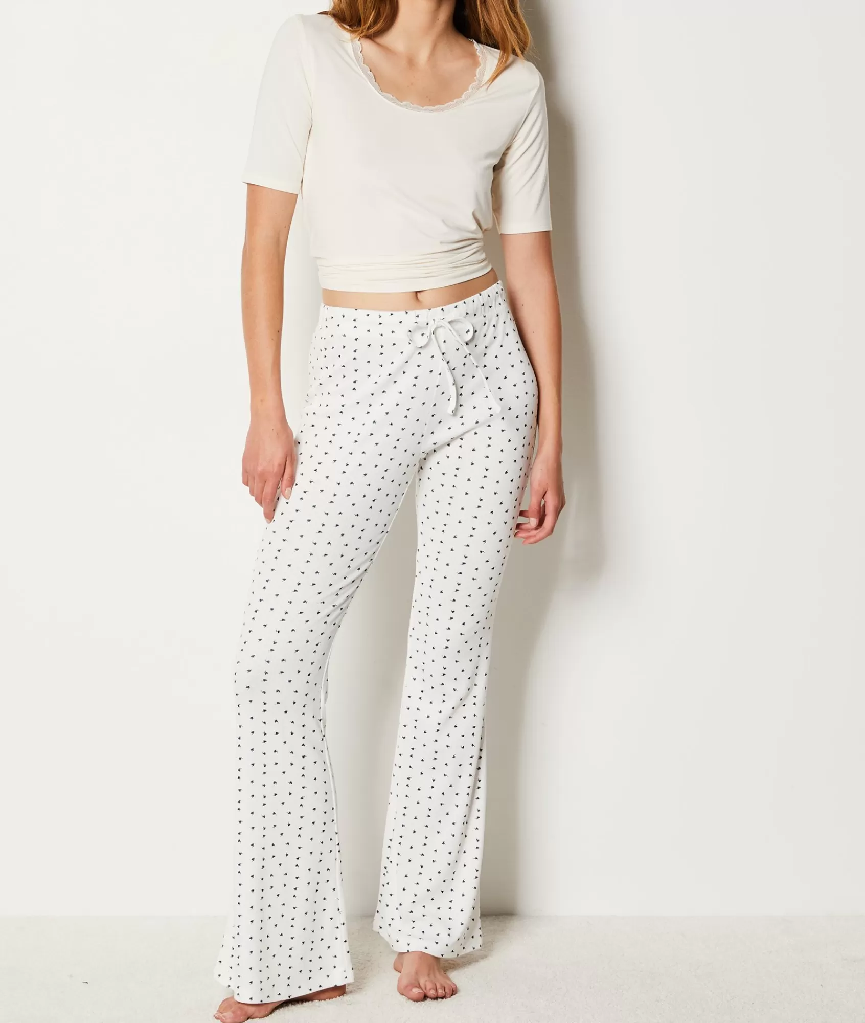 Etam Pyjama Bottoms>Ribbed Pyjama Trousers
