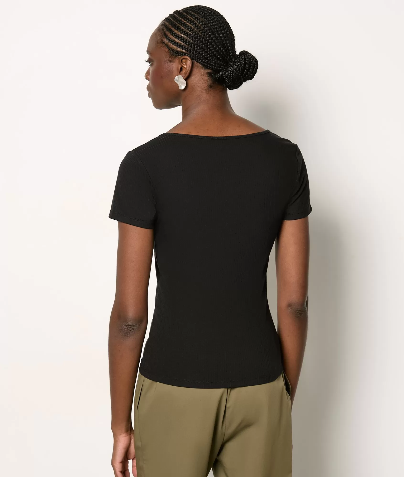 Etam T-shirts>Ribbed T-shirt