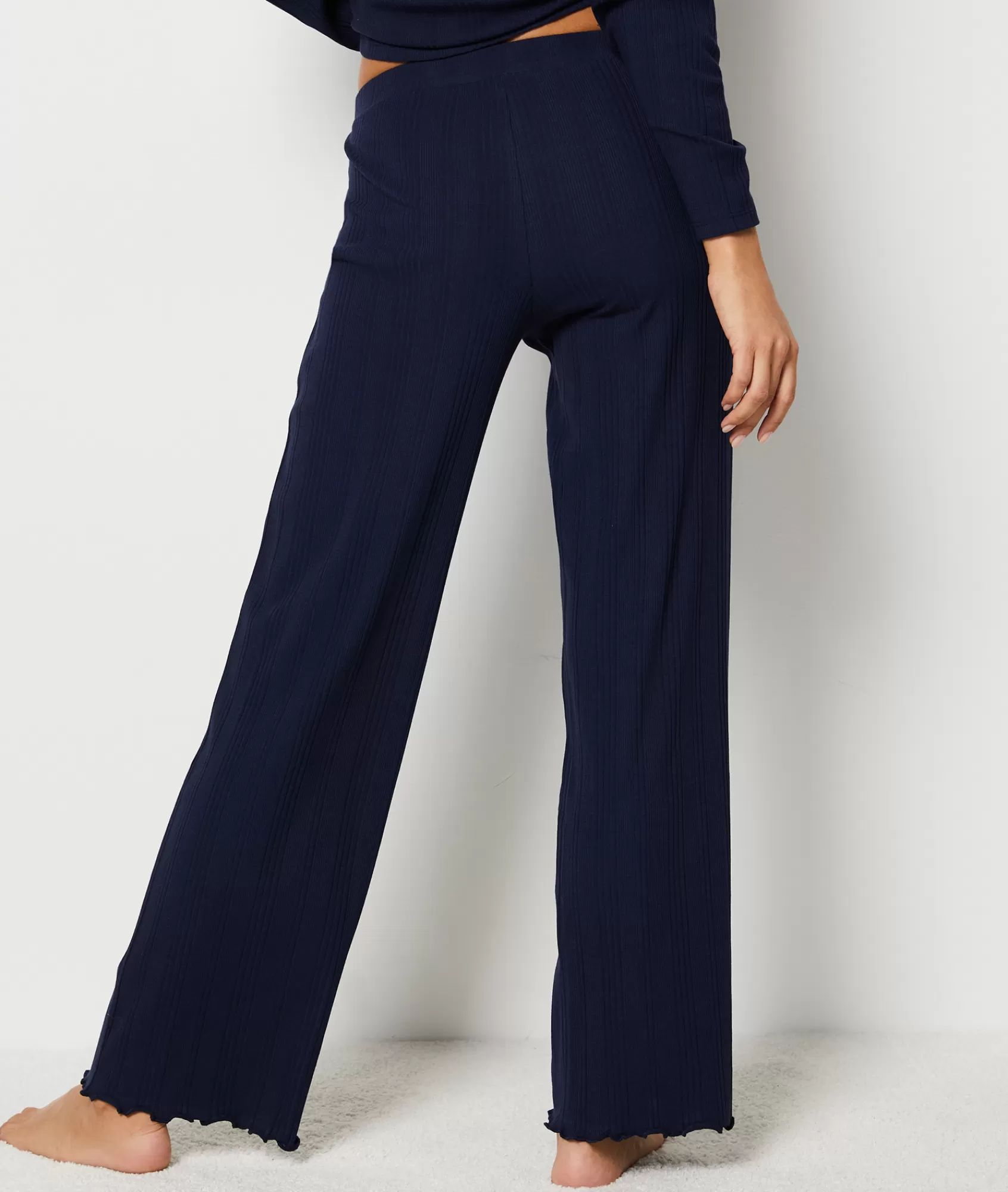 Etam Pyjama Bottoms>Richelieu Ribbed Knit Pyjama Trousers