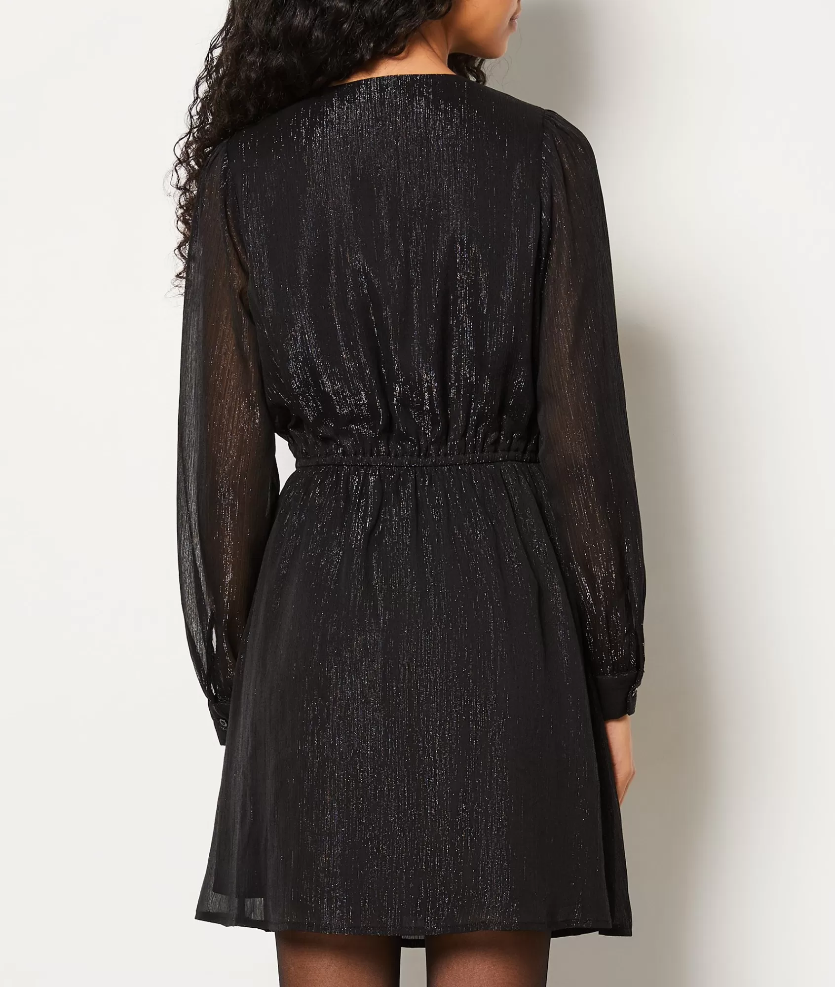Etam Mini Dresses>Robe courte col V à paillettes