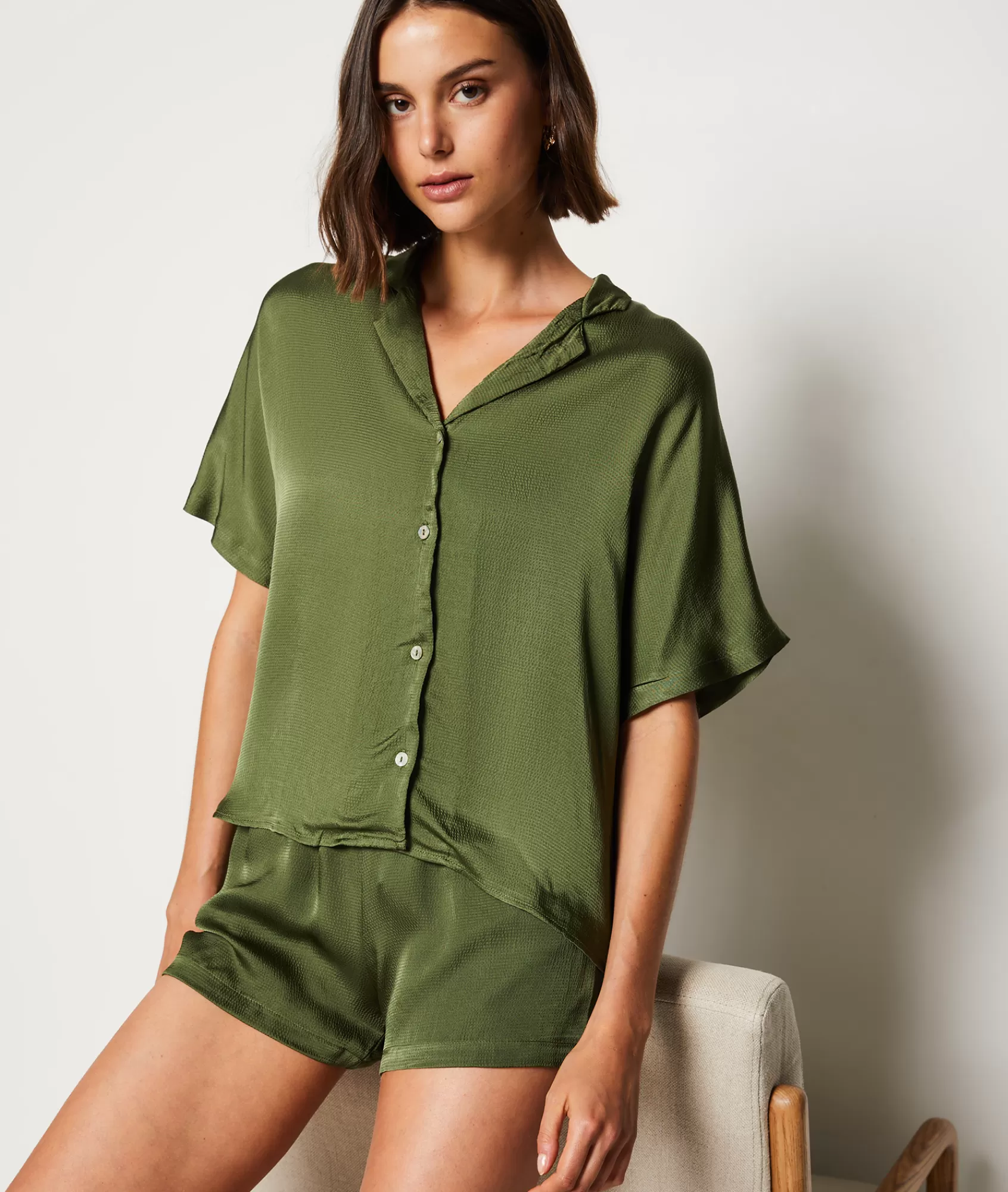 Etam Pyjama Bottoms>Satin Pyjama Shorts
