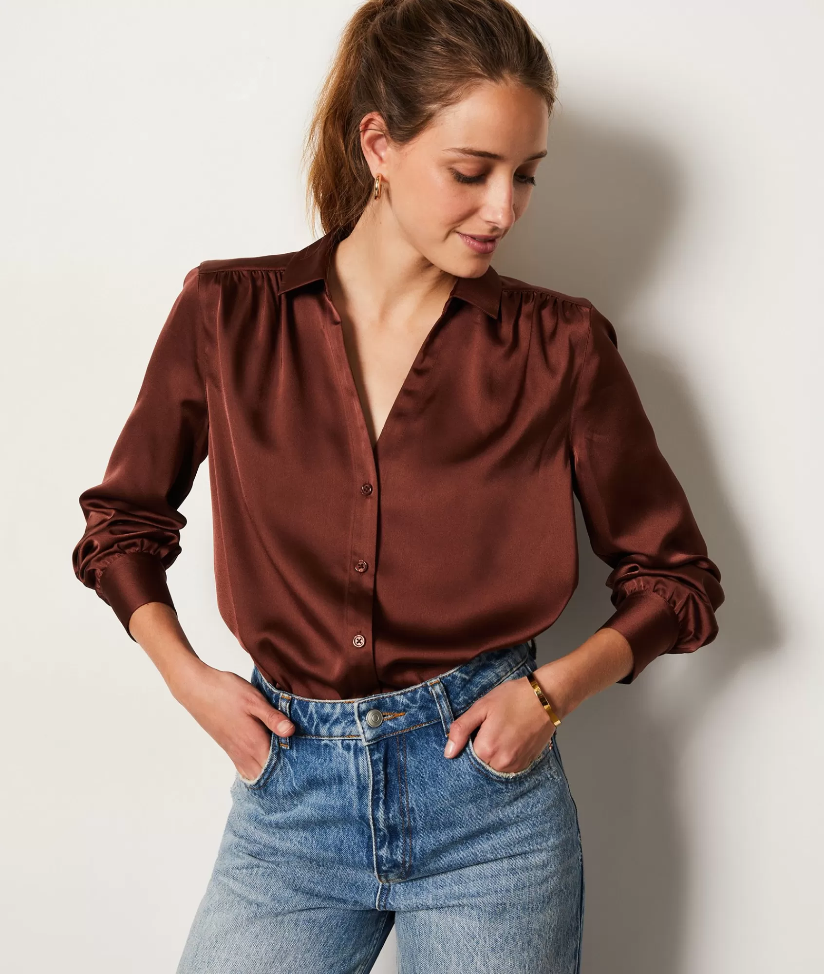 Etam Flowy Shirts | Classic Shirts>Satin Shirt
