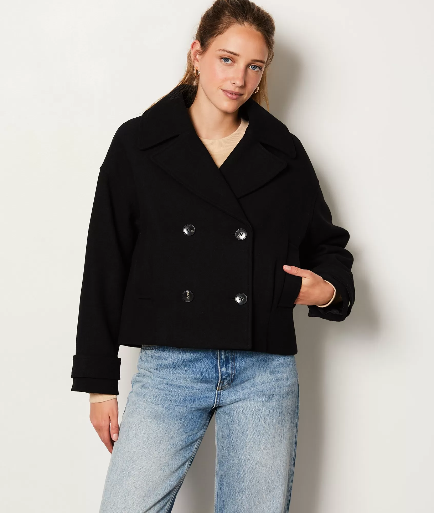 Etam Coats>Short Buttoned Peacoat