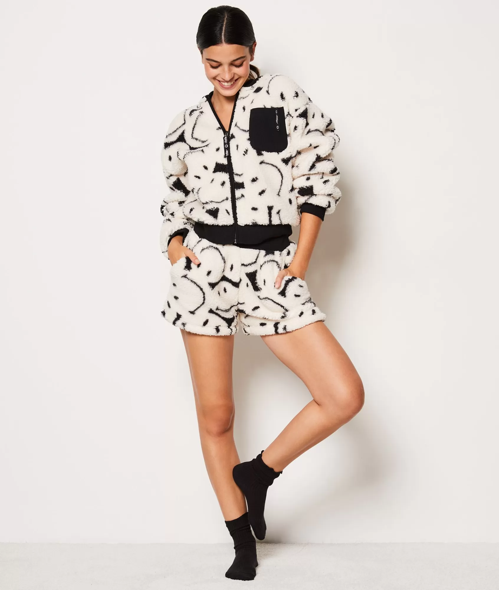 Etam Pyjama Bottoms>Short polaire Smiley®ORIGINALS